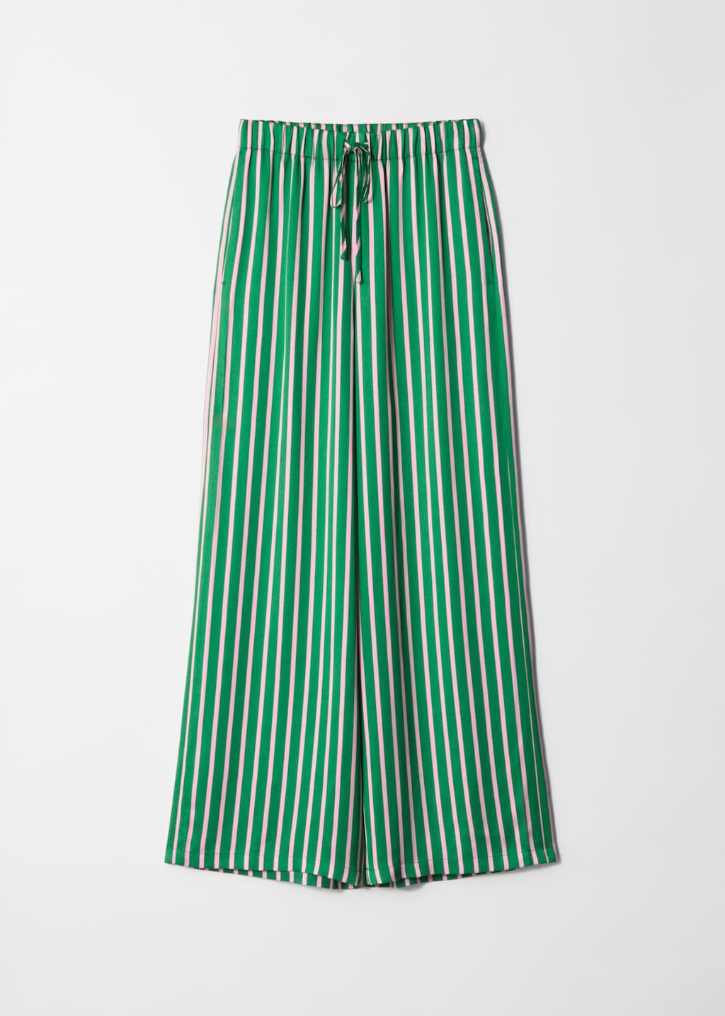Image of Drawstring Satin Trousers