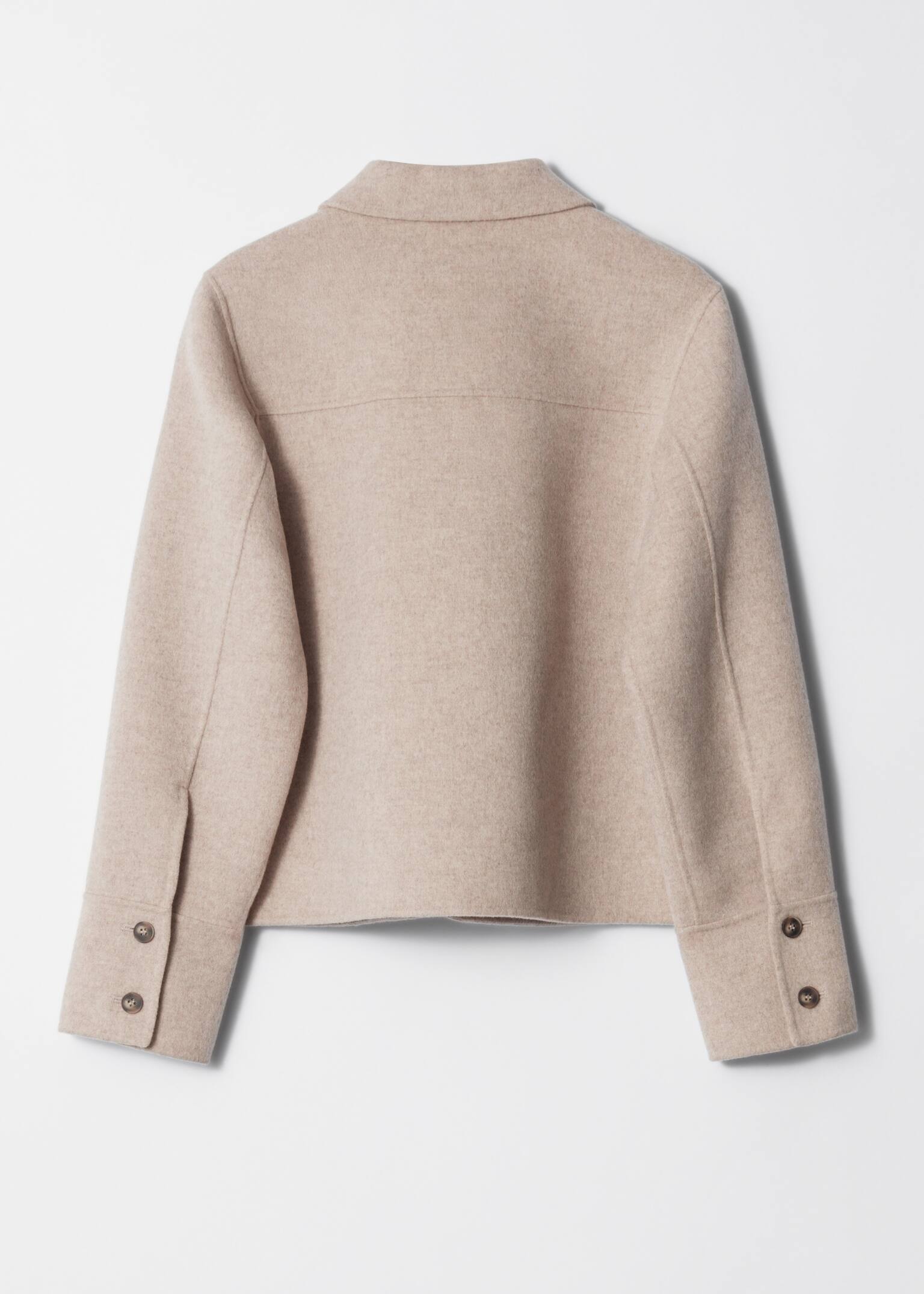 Μάλλινο Σακάκι με Γιακά - Μπεζ/Γκρι/Dark Red