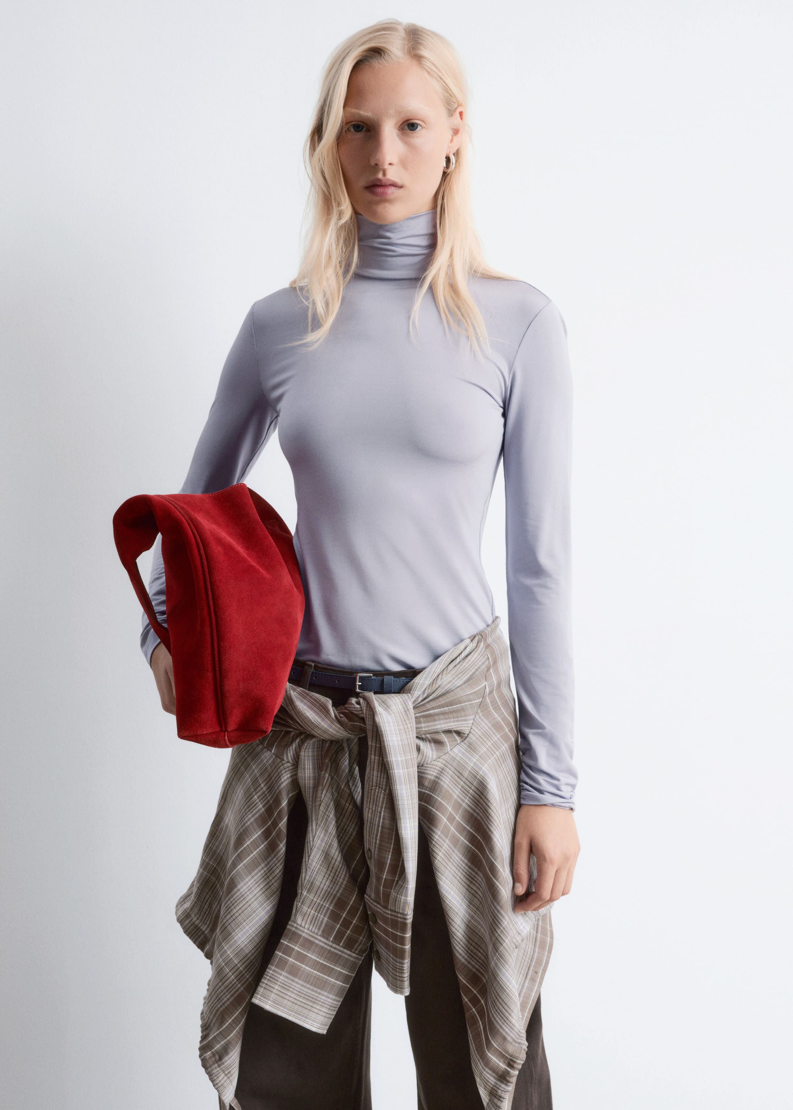 Image of Slim Fit Turtleneck Top