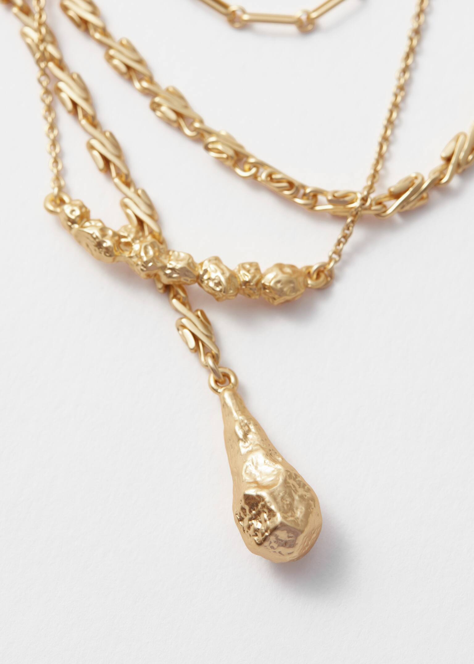 Colier Lariat Stratificat - Inel auriu - 4