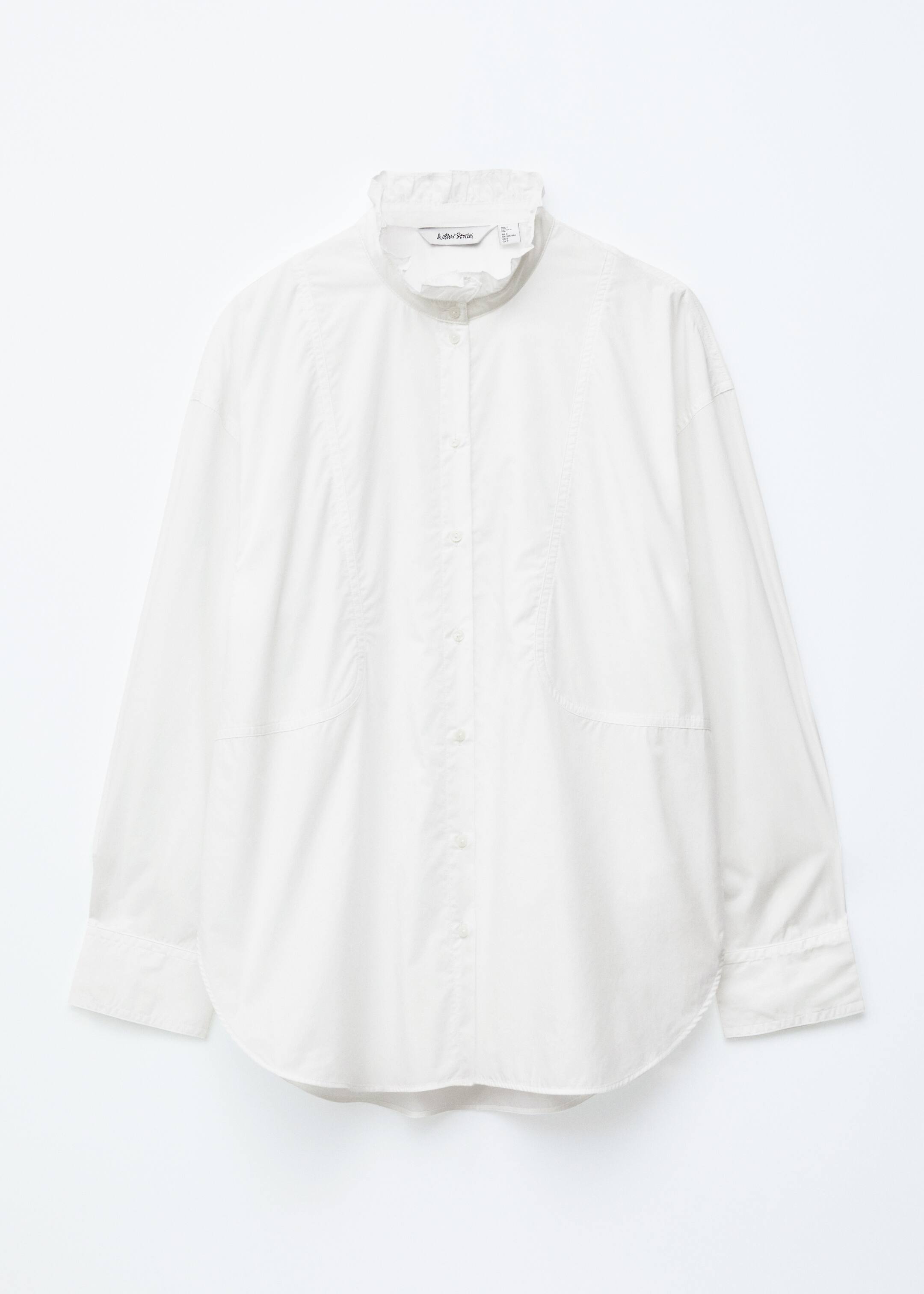 Ver imagen más grande: Camisa de algodón larga con cuello alzado - Blanco - MUJER | H&M ES 6