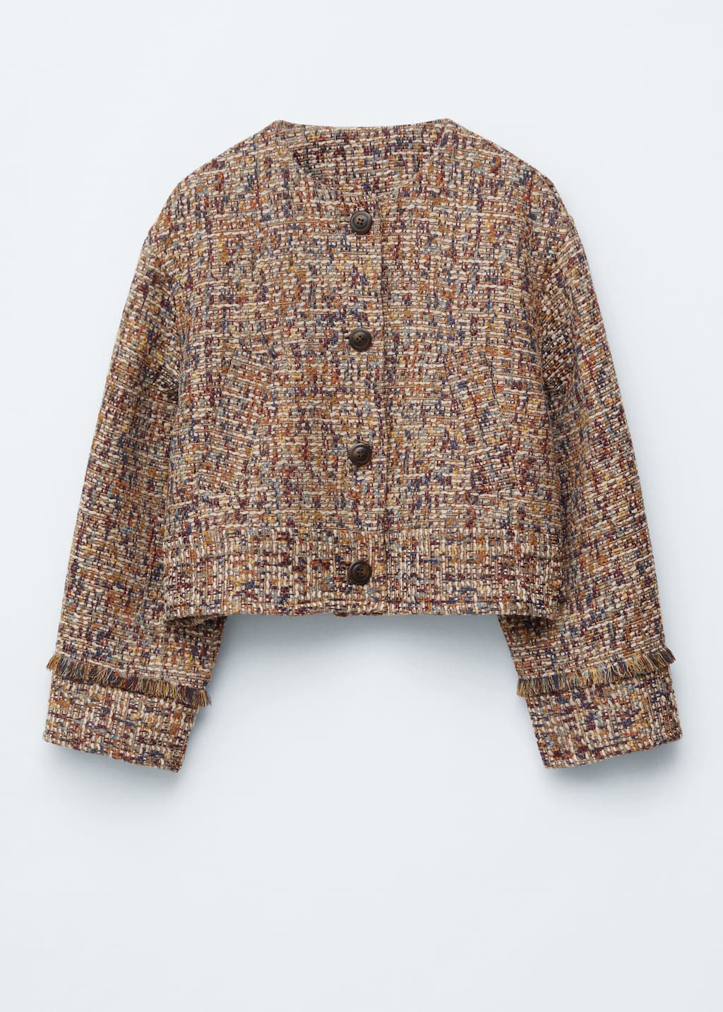 Image of Cropped Bouclé Jacket