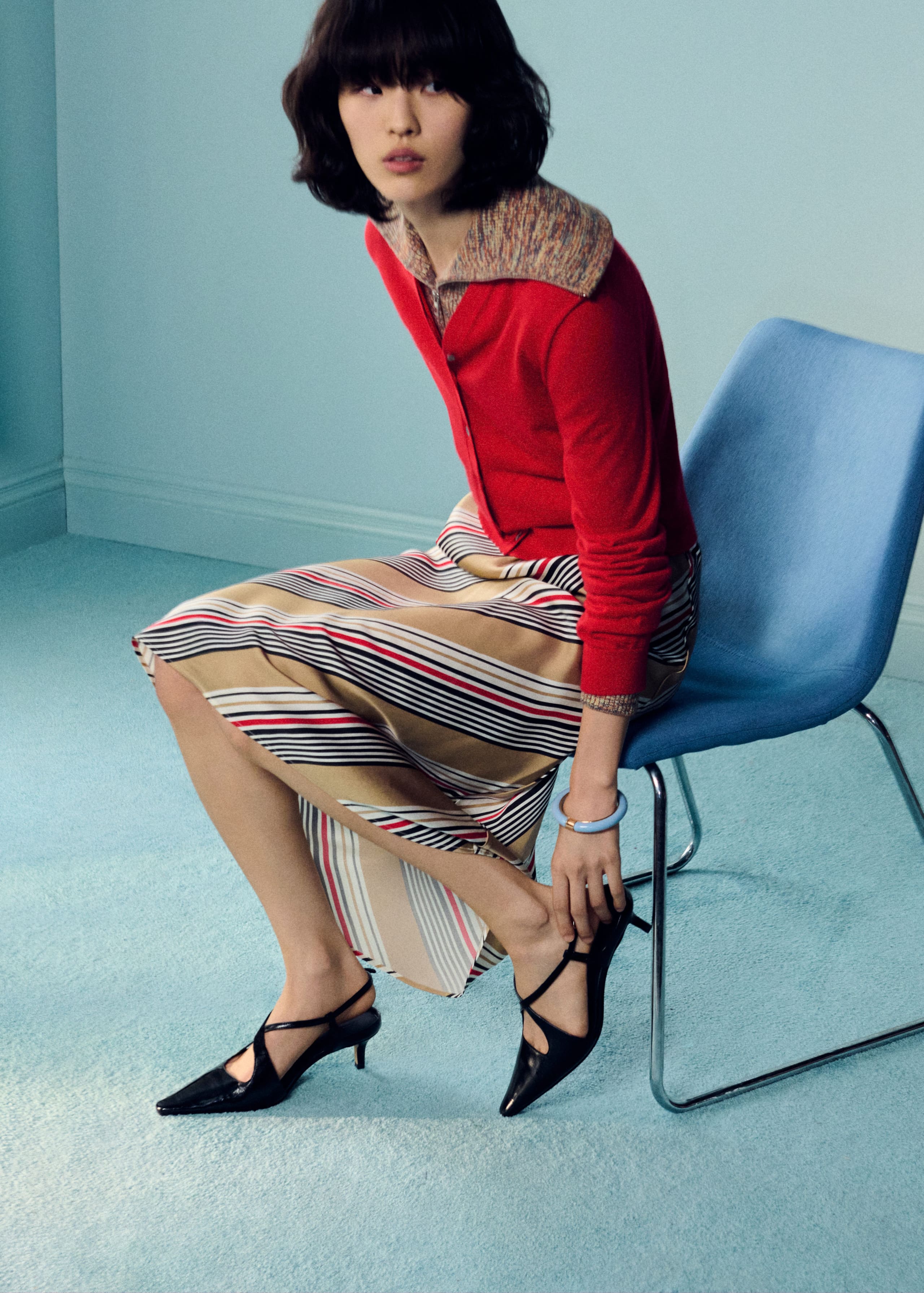 Image of Cardigan court en cachemire