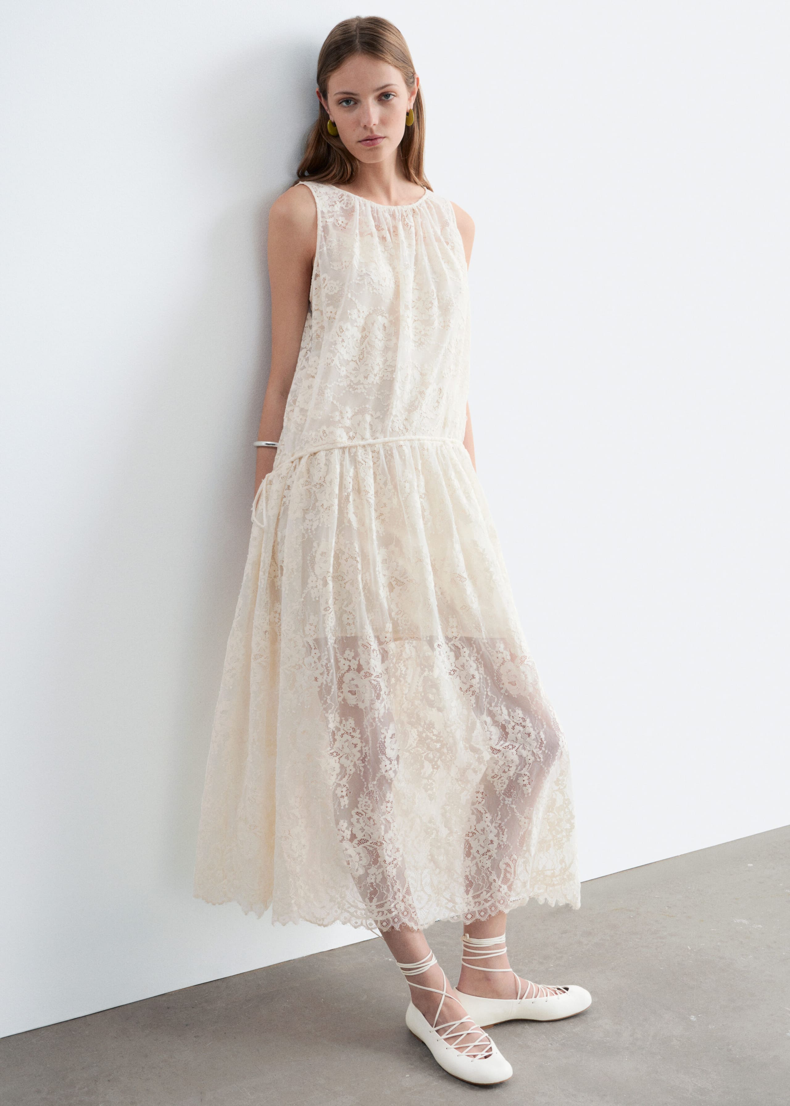 Image of Maxivestido de encaje