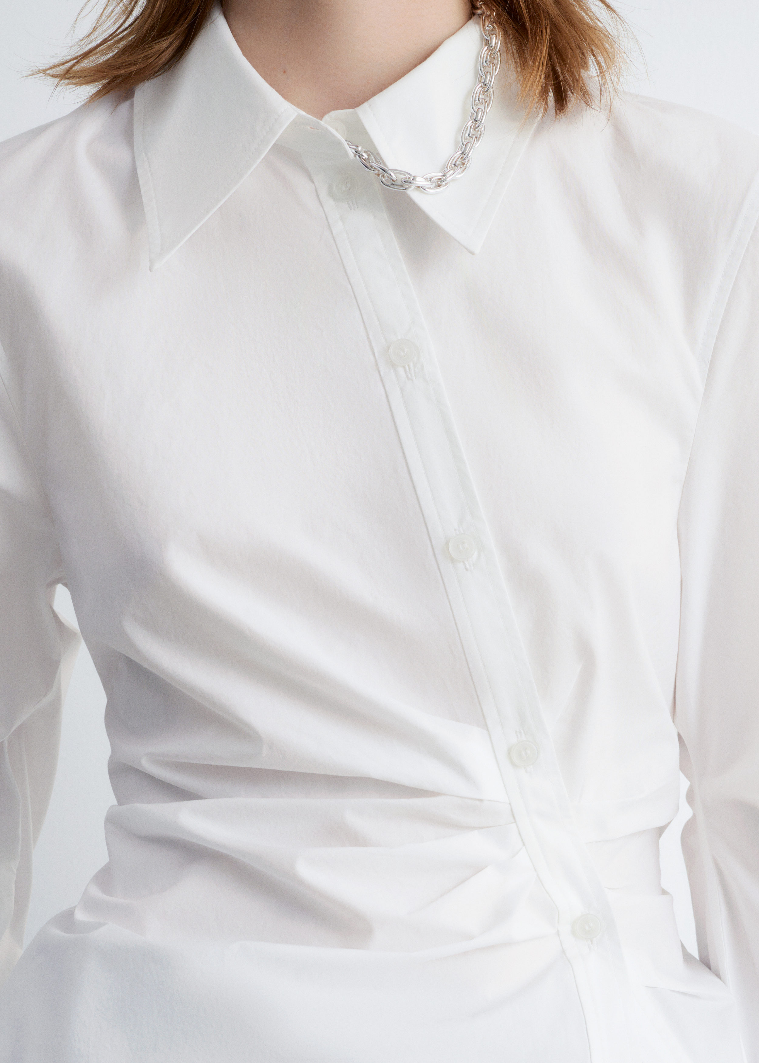 Image of Camisa asimétrica de algodón
