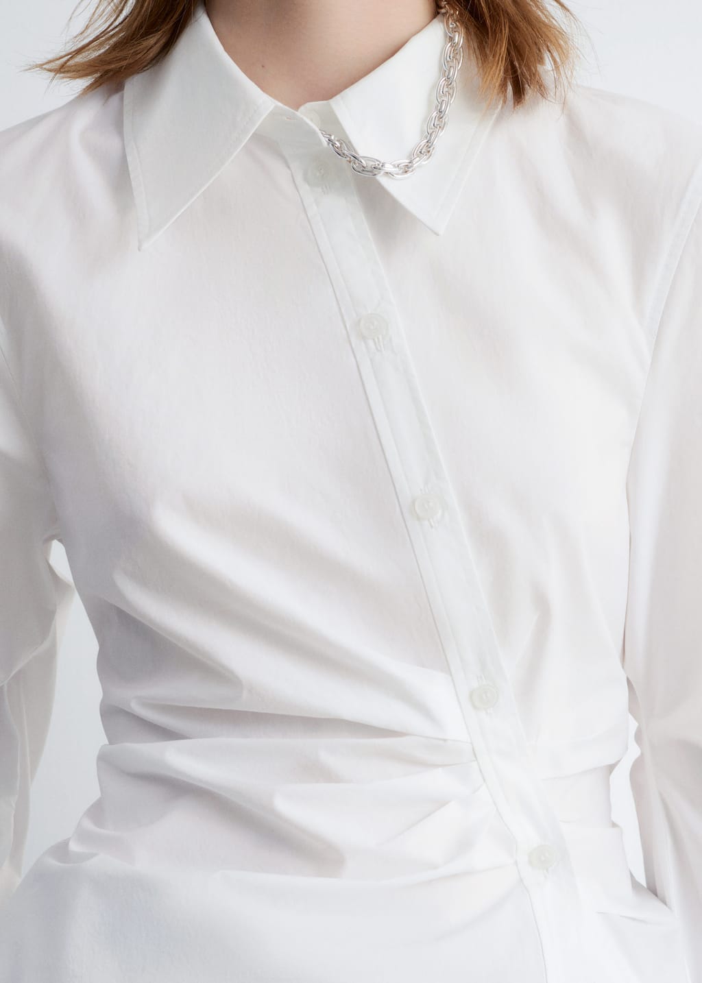 Image of Asymmetrical Cotton Shirt
