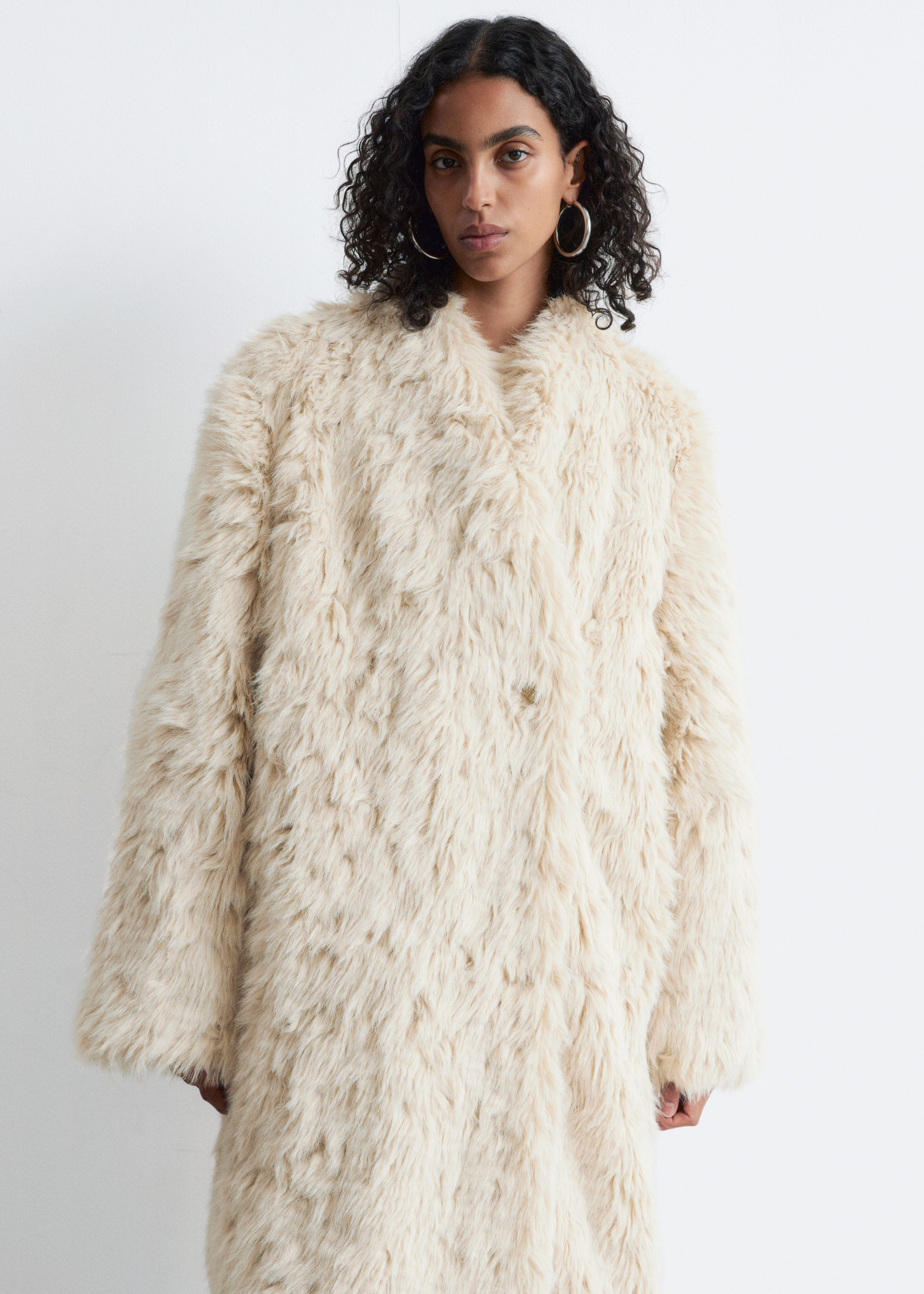 【i_am】 2way fur midi check coat I_am（アイアム）の「2way fur midi check coat / 2wayファー