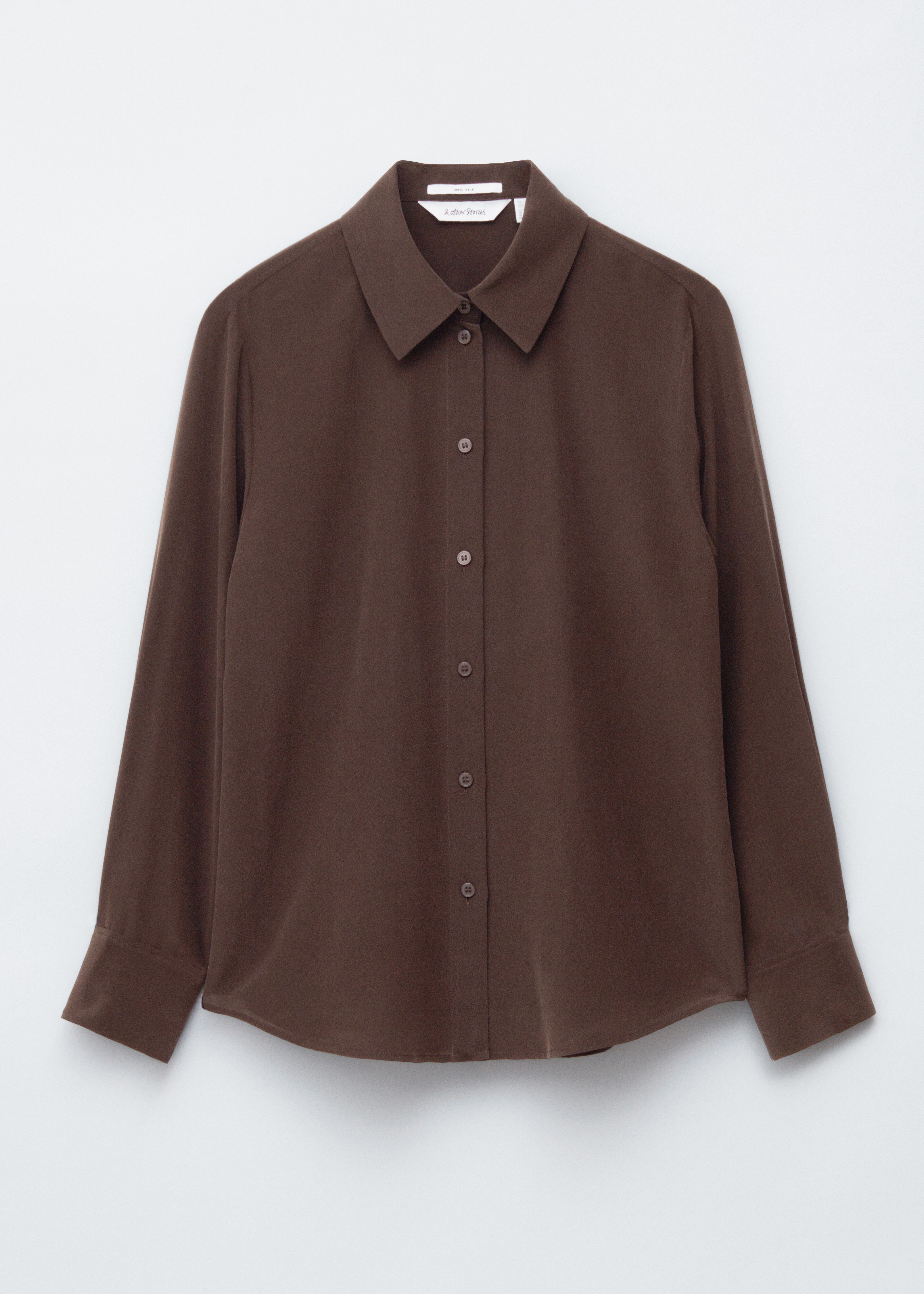 Seidenbluse - Dunkelbraun/Khaki-Braun/Dunkelrot/Schwarz