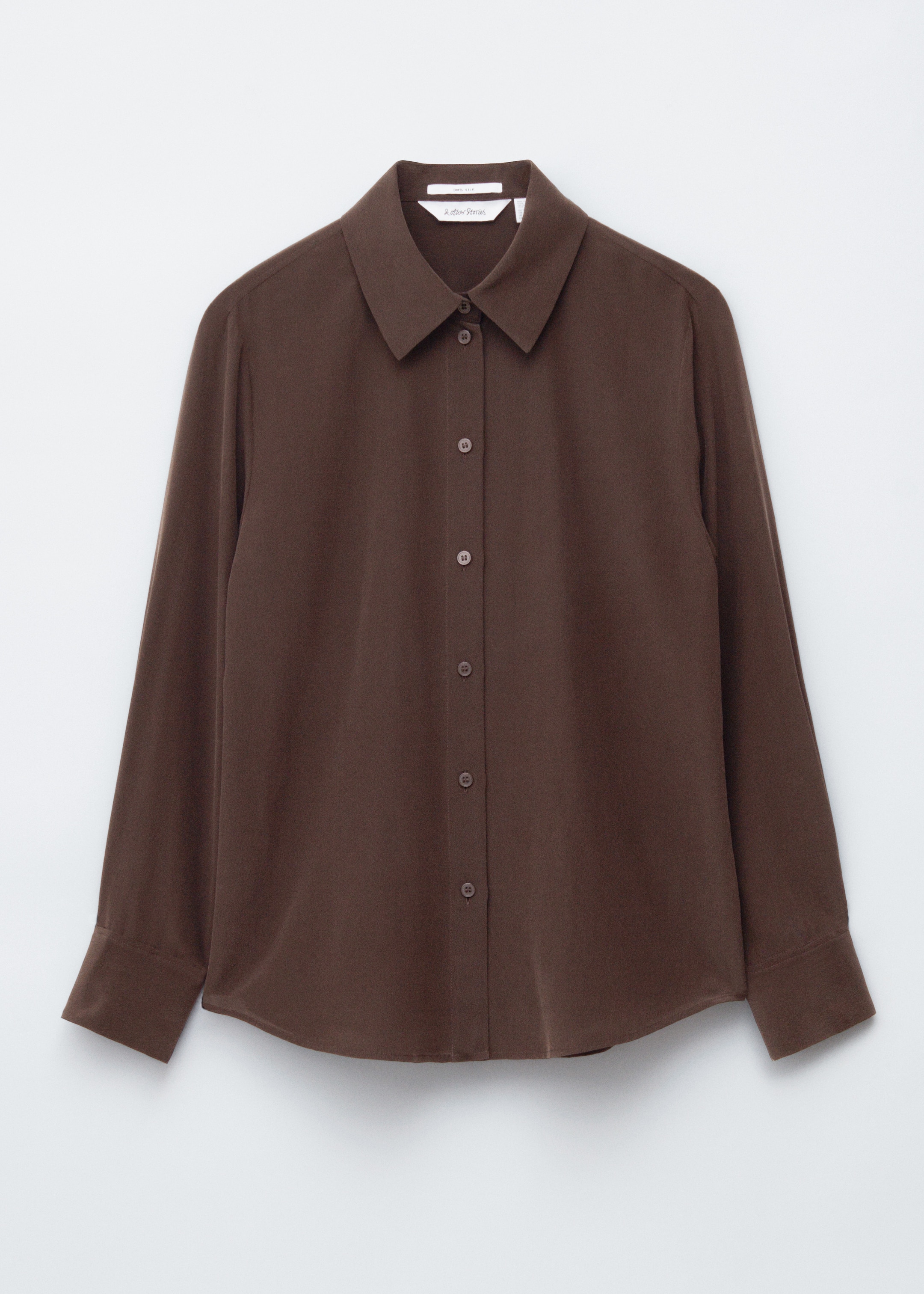 Visualizza immagine più grande: Camicia in seta - Marrone scuro - DONNA | H&M IT 6