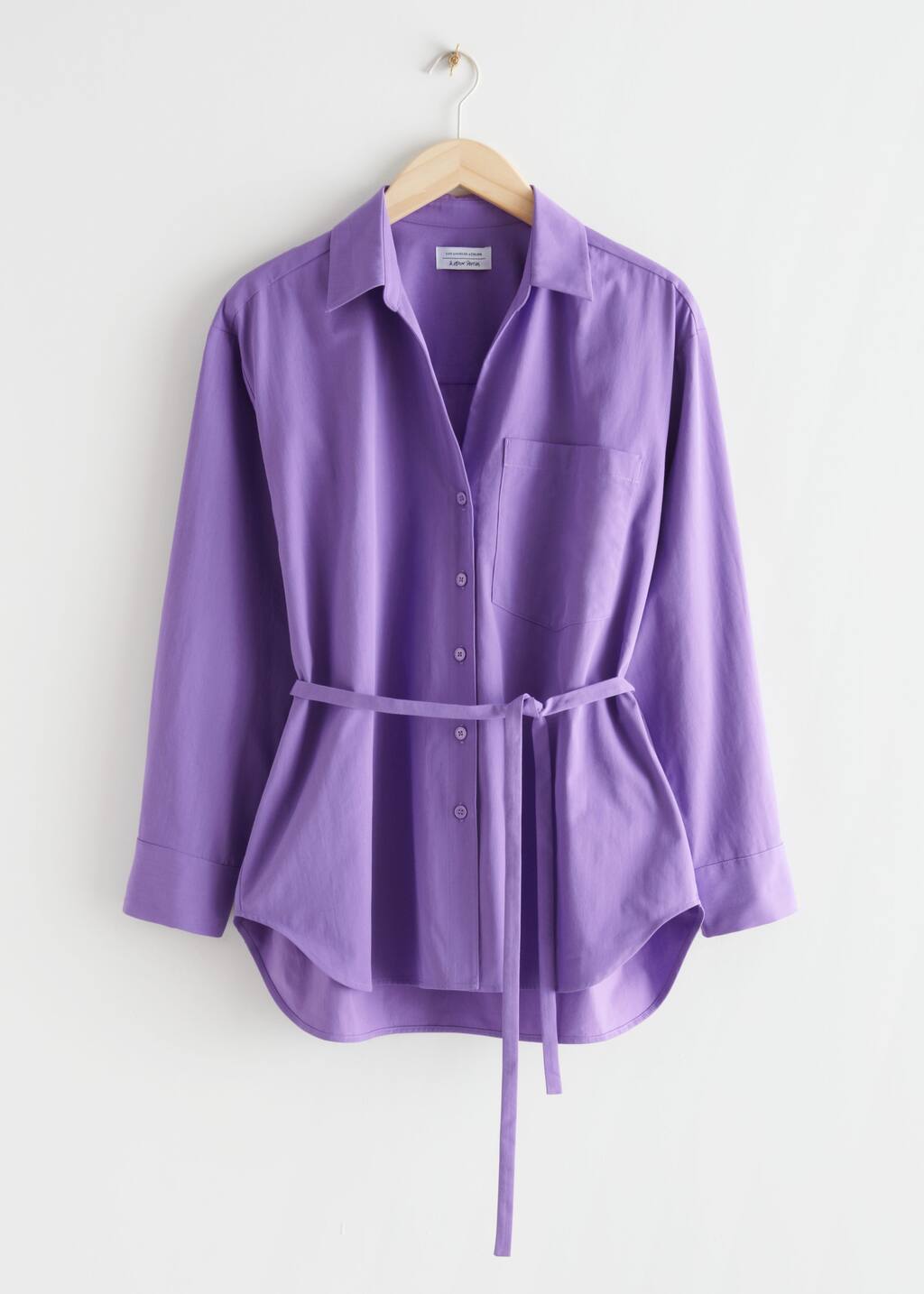 Belted Oversized Shirt - Lilac - Still Life