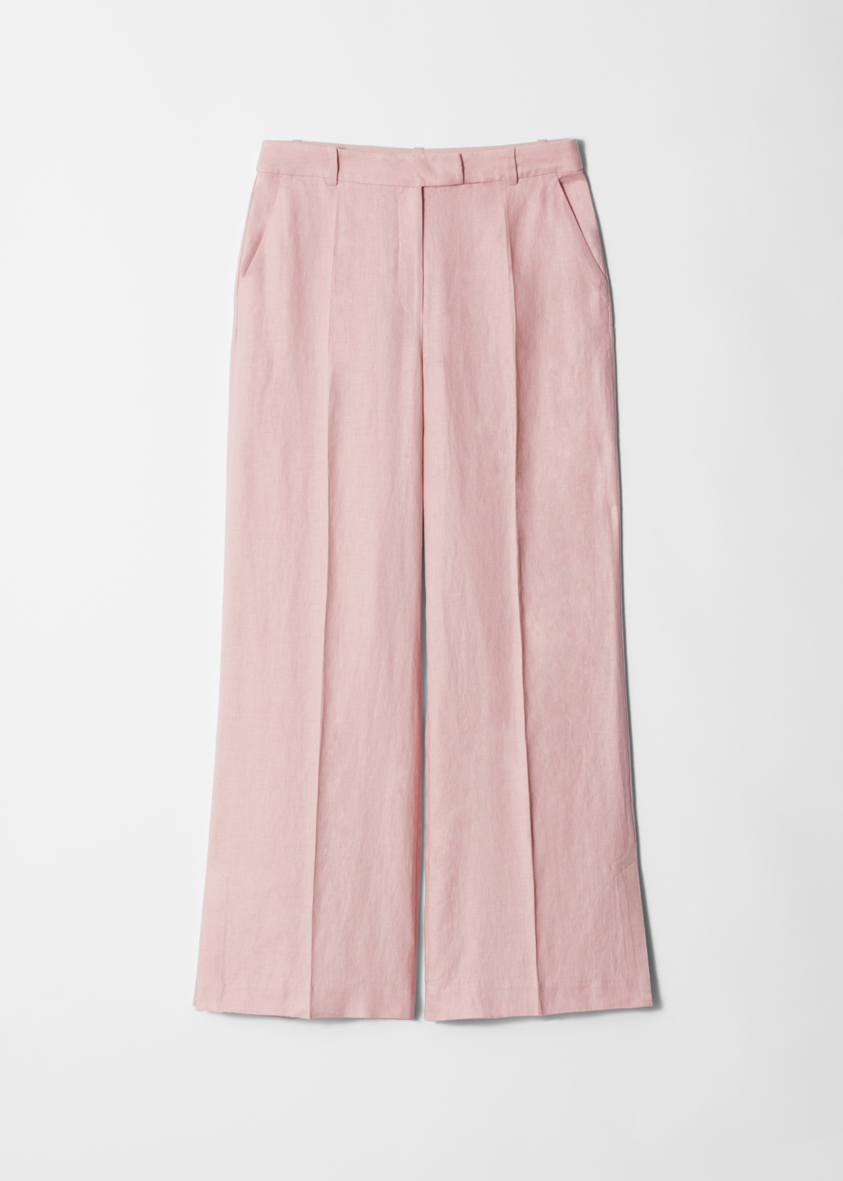 Tailored Linen Trousers - Light Pink/Oatmeal/Black/Light Yellow/Light Blue/Dark Brown