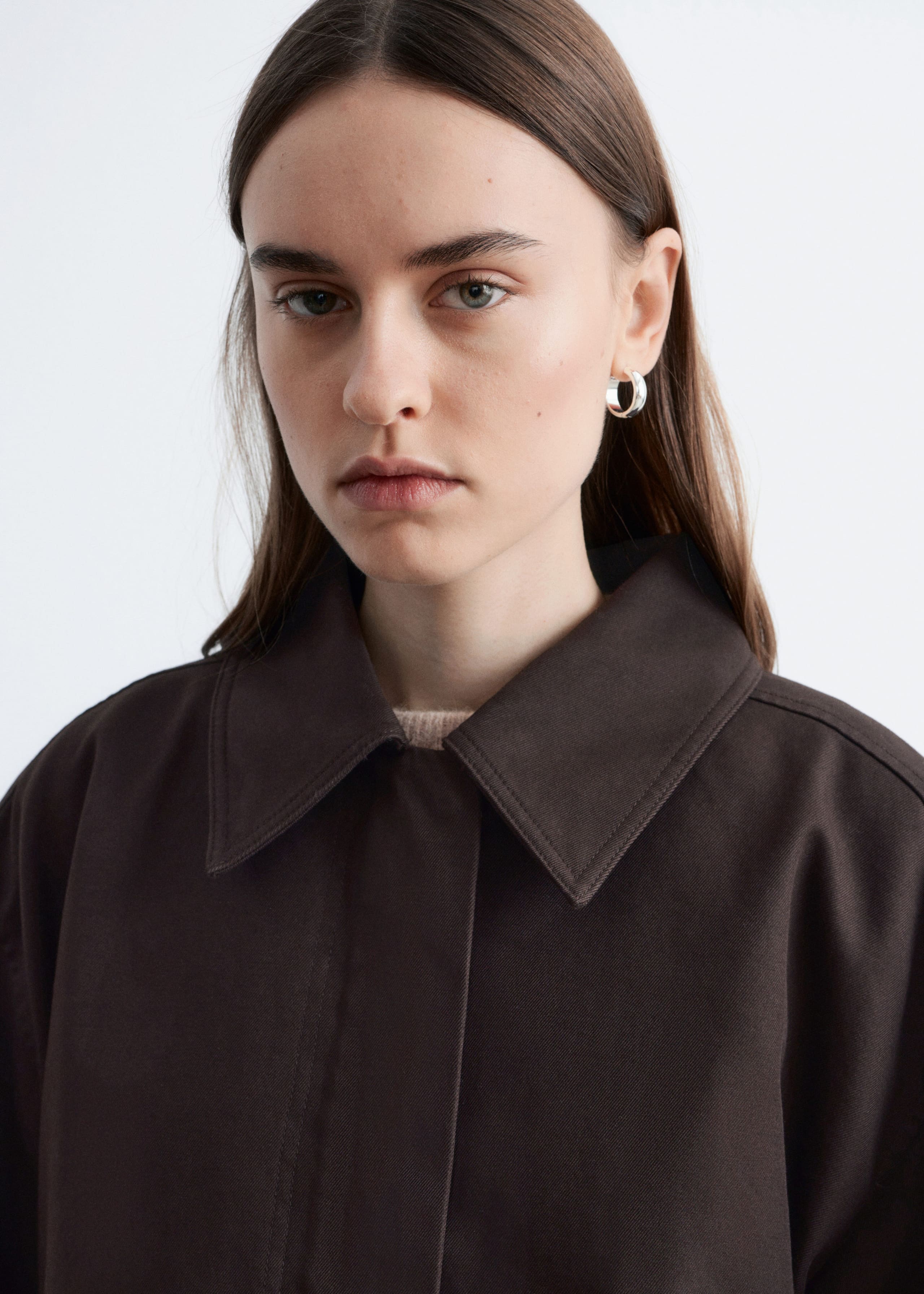 Image of Oversized Drawstring Utility Jacket