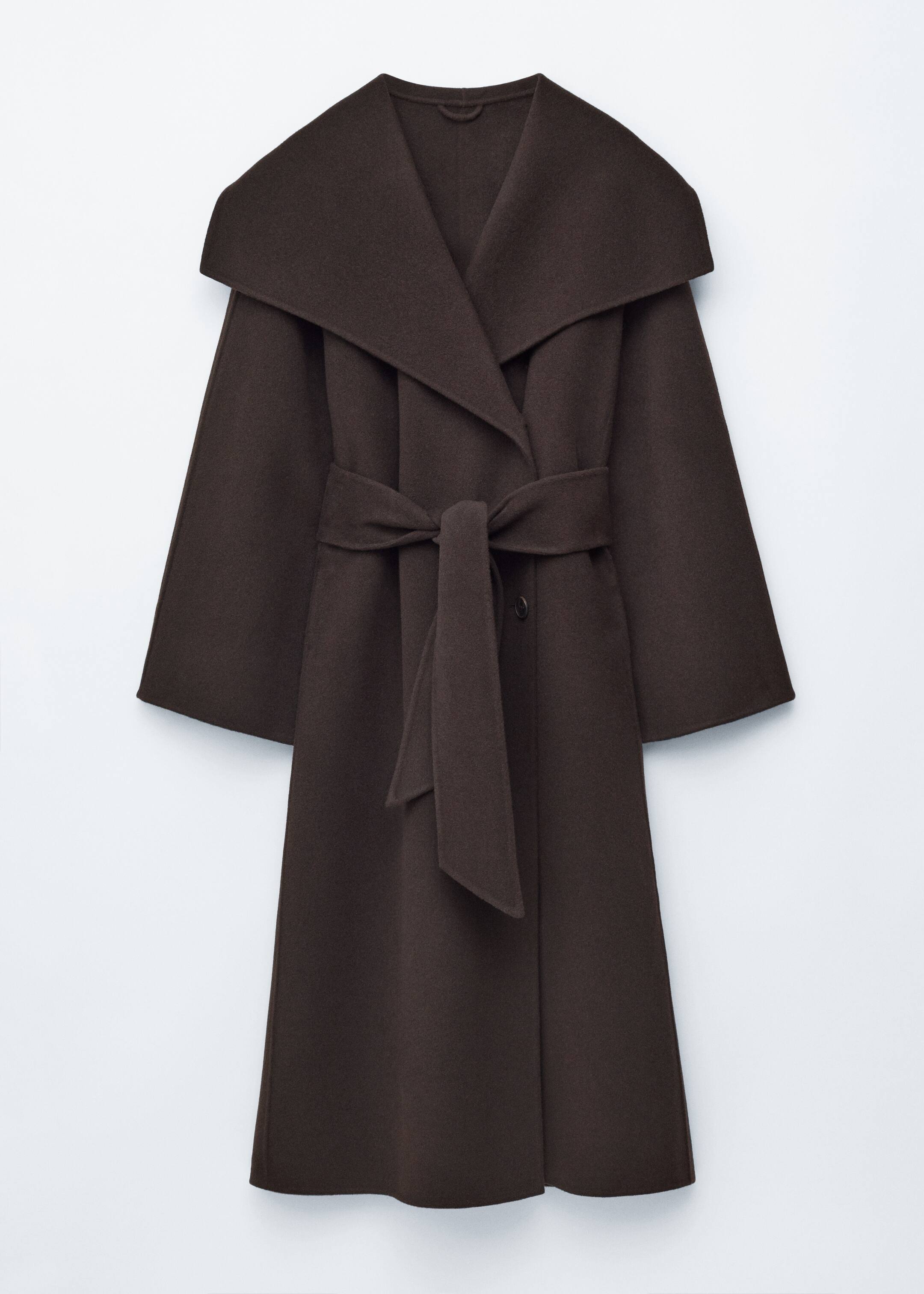 Visualizza immagine più grande: Maxi cappotto in lana con collo sciallato - Marrone scuro - DONNA | H&M IT 6