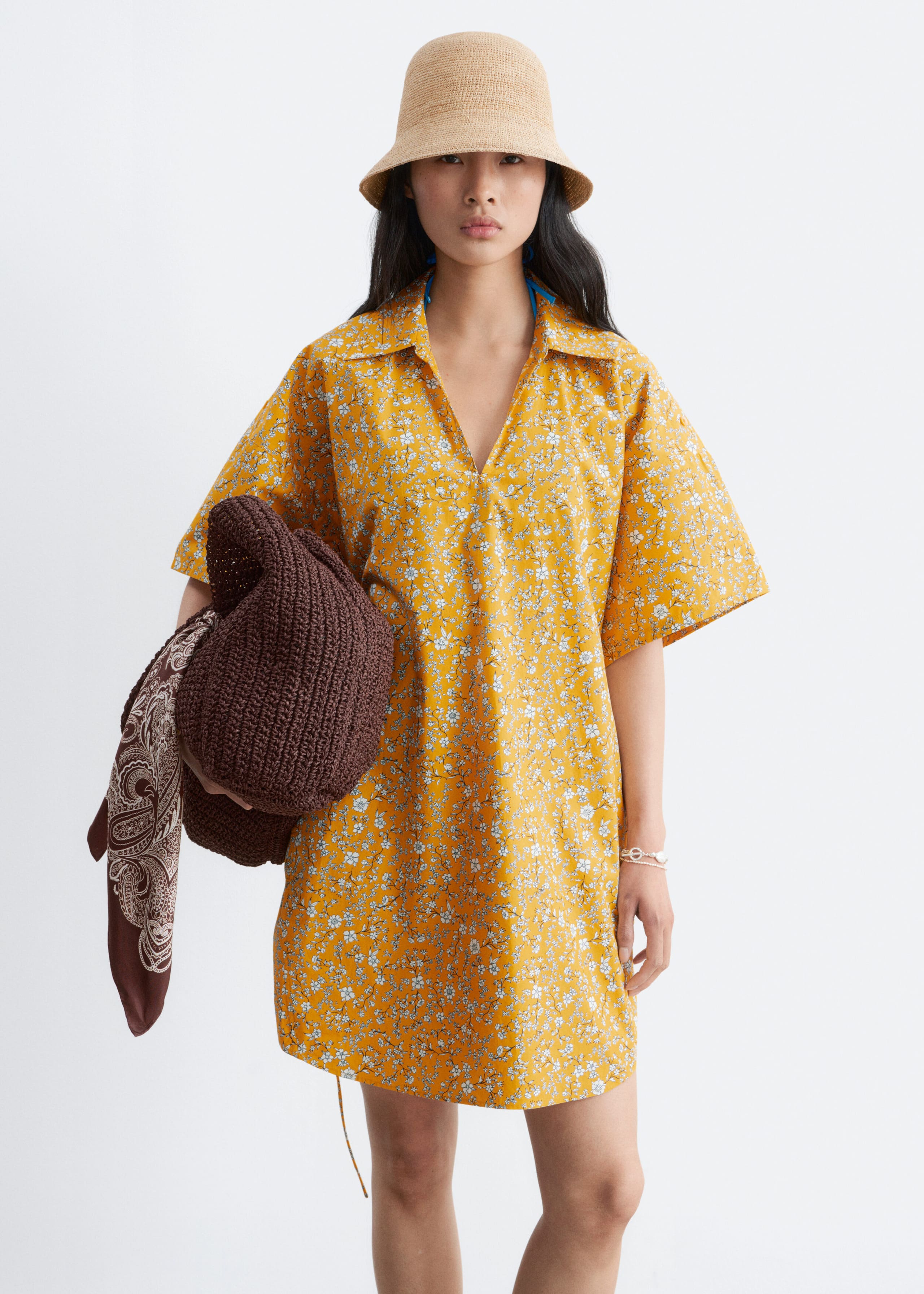 Image of Woven Straw Bucket Hat