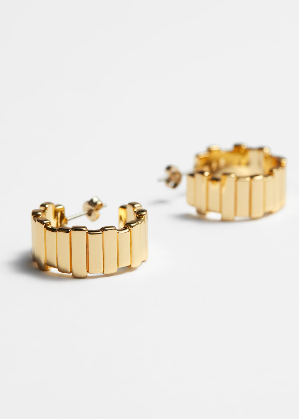 Delicate Fractal Hoop Earrings - Gold - Still Life