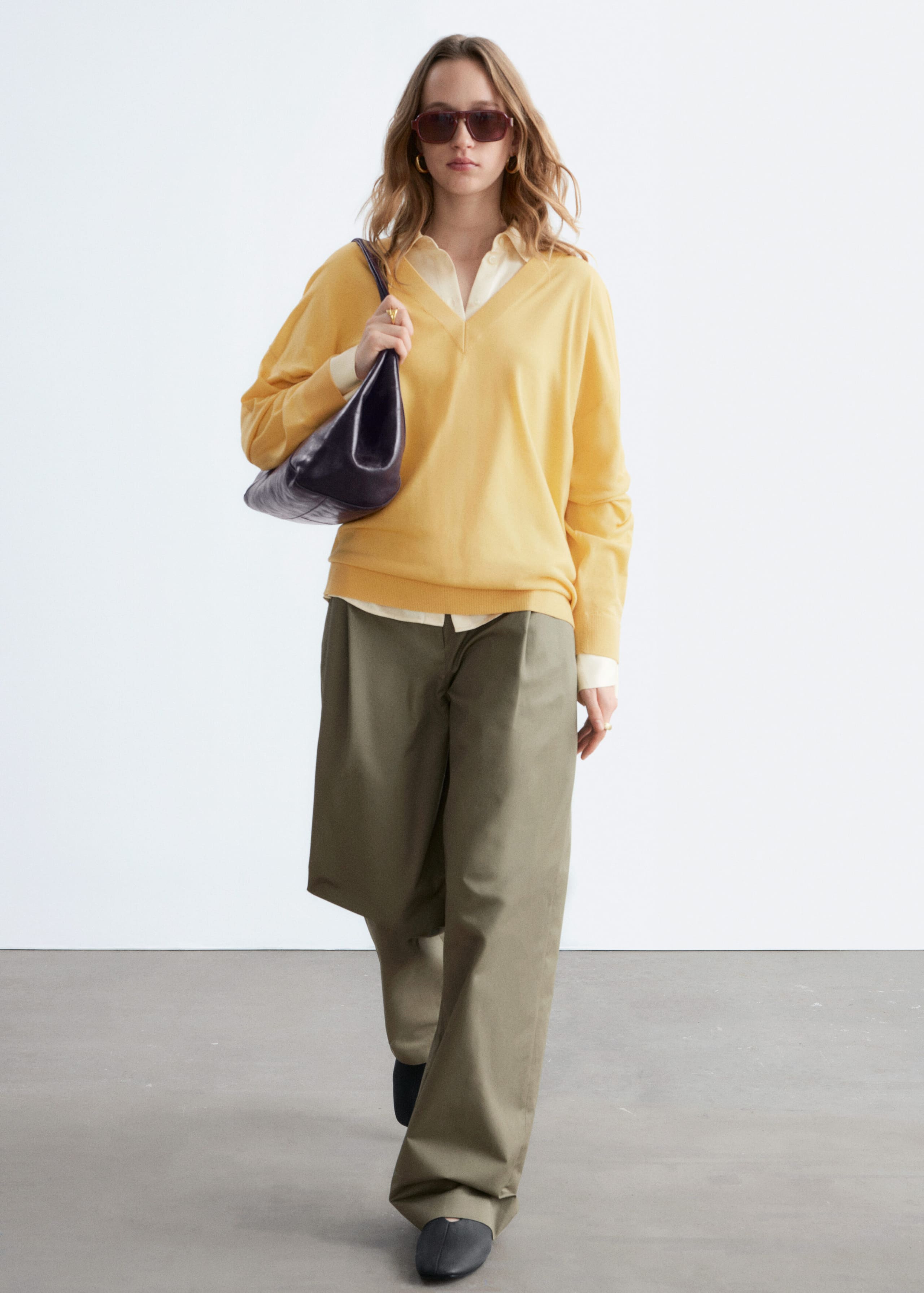 Image of Plisowane bawełniane spodnie