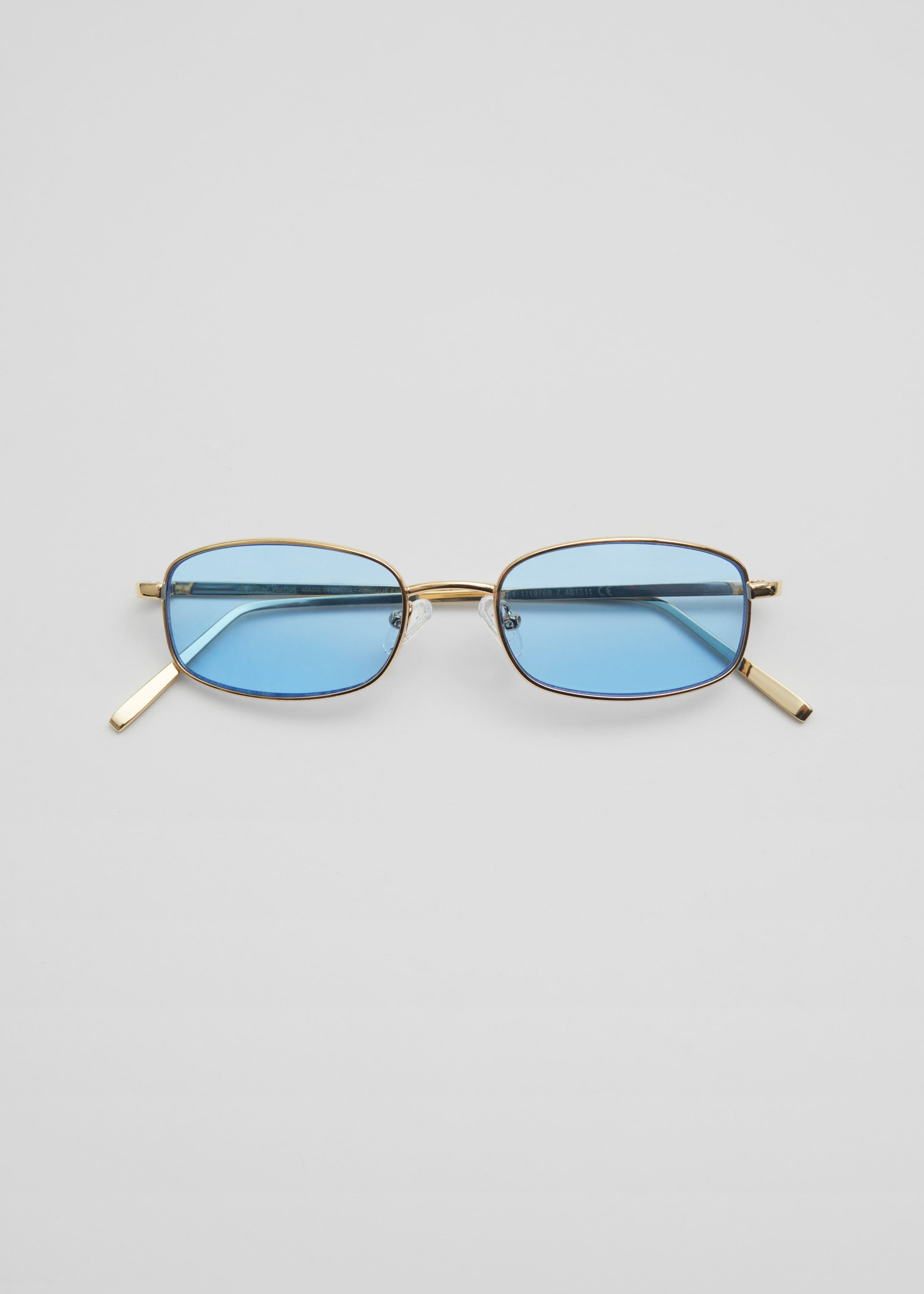 RectangularSlimFrameSunglasses - Gold - Natura morta