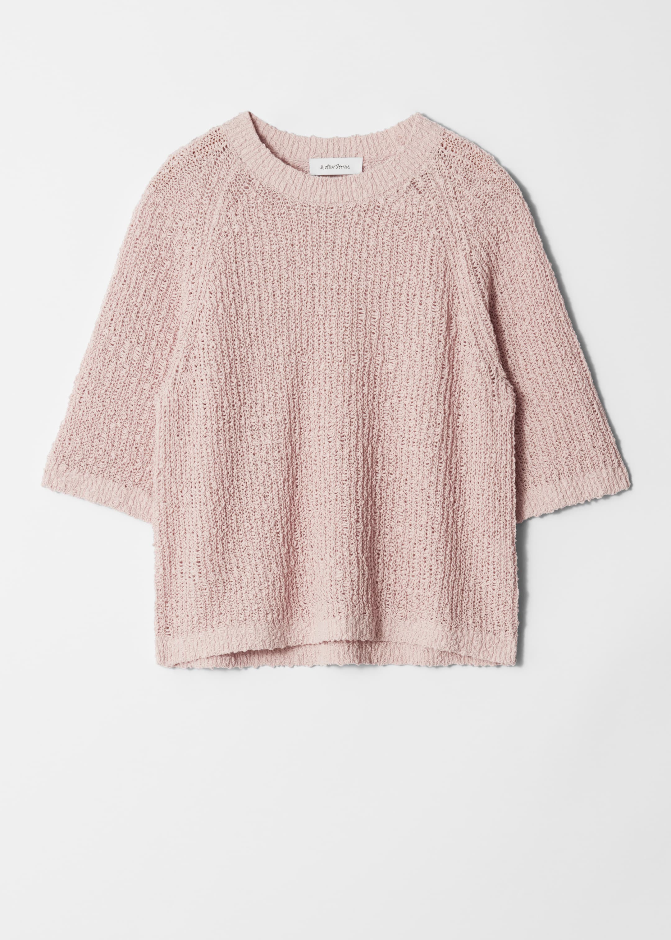 Agrandir l'image: T-shirt en maille de soie mélangée - Rose poudré - FEMME | H&M FR 5