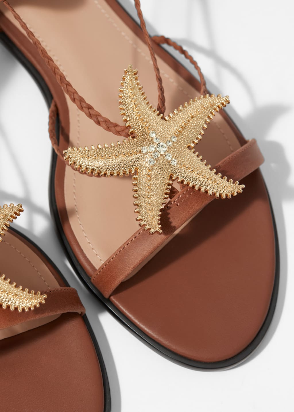 Embellished Strappy Sandals - {{variantName}} - Descriptive Detail