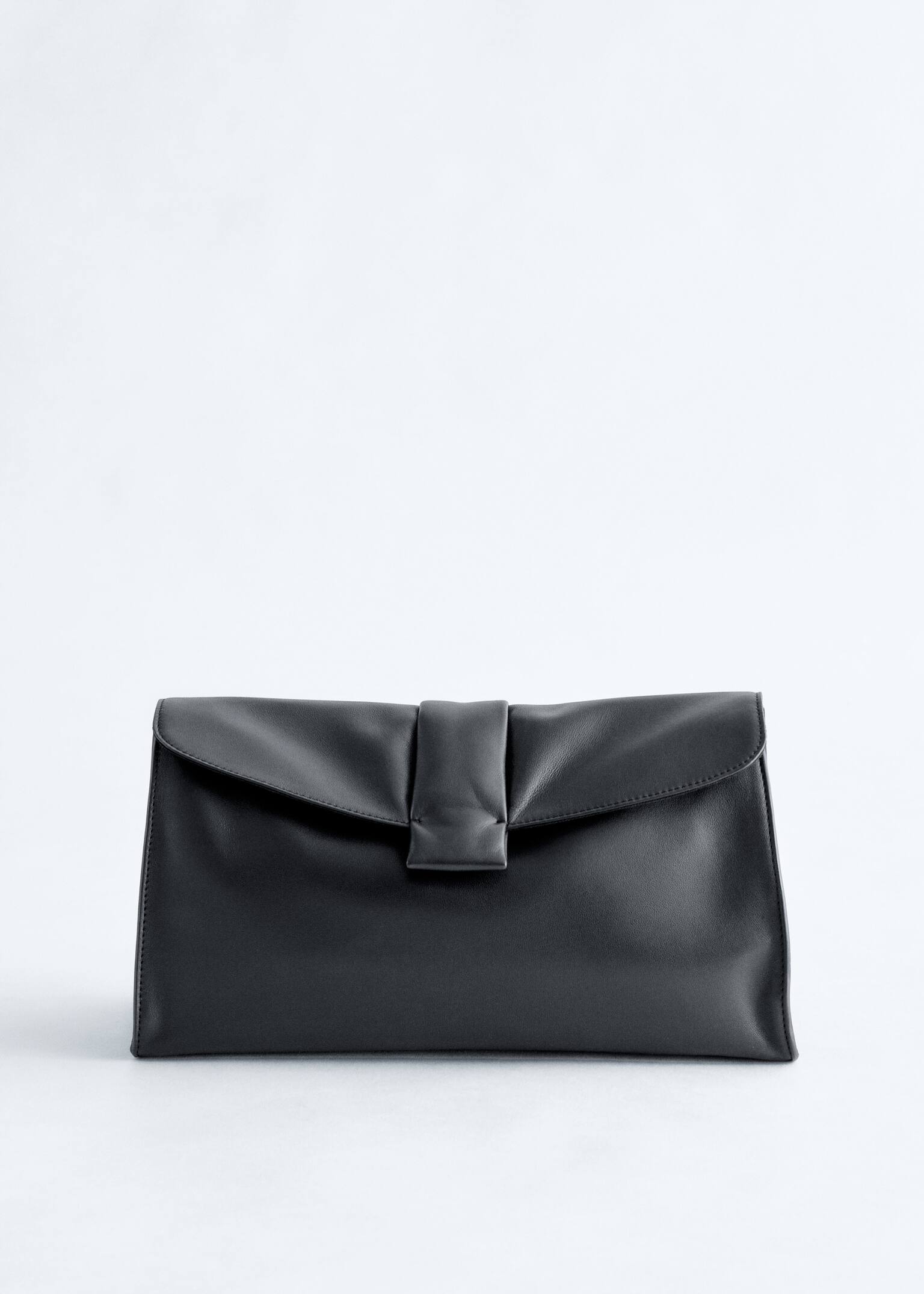 Clutch aus weichem Leder - Schwarz/Taupe/Beige/Schlangenmuster/Dunkelbraun/Schlangenhaut - 2