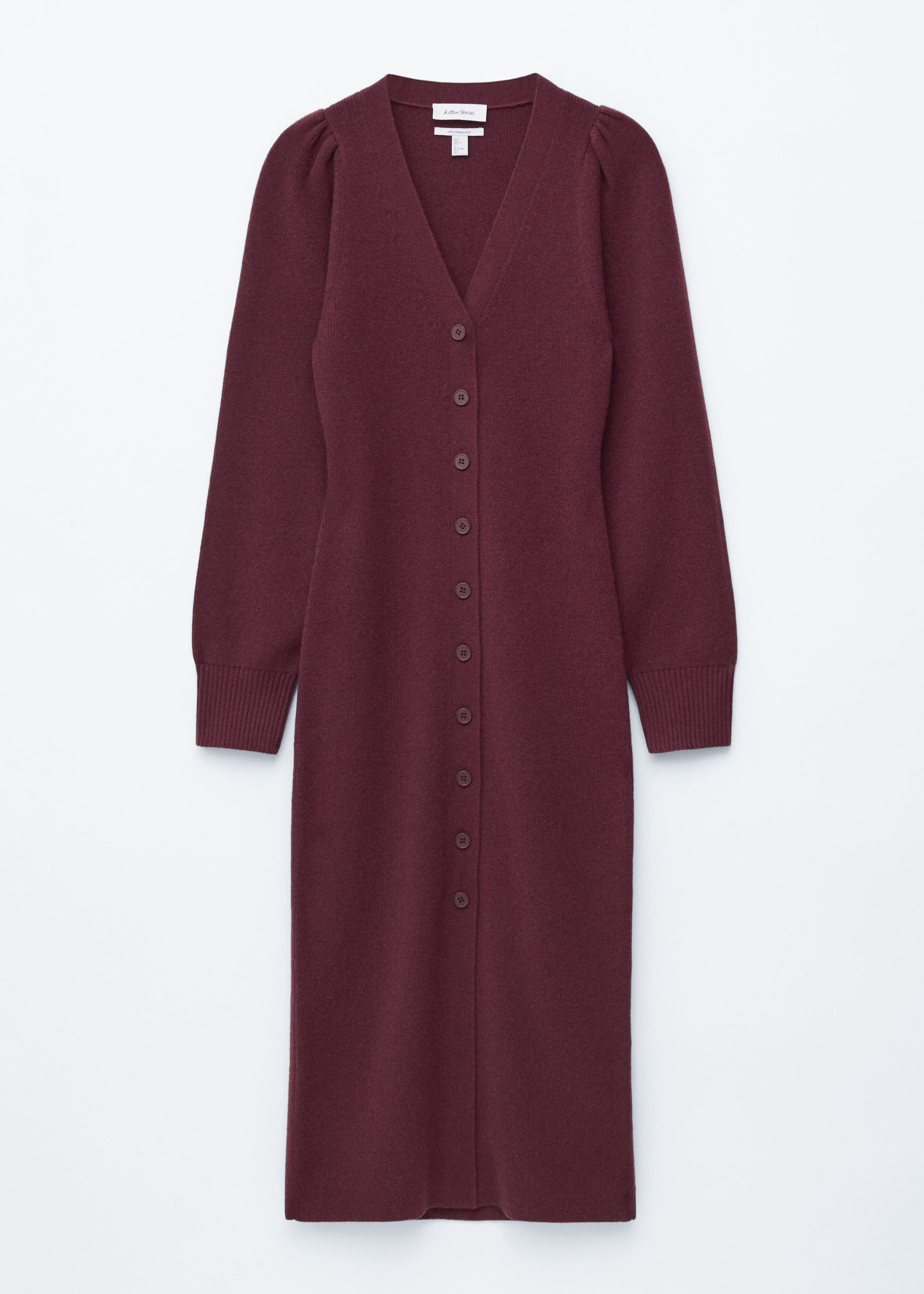 Image of Maxikleid aus Wolle mit Puffärmeln