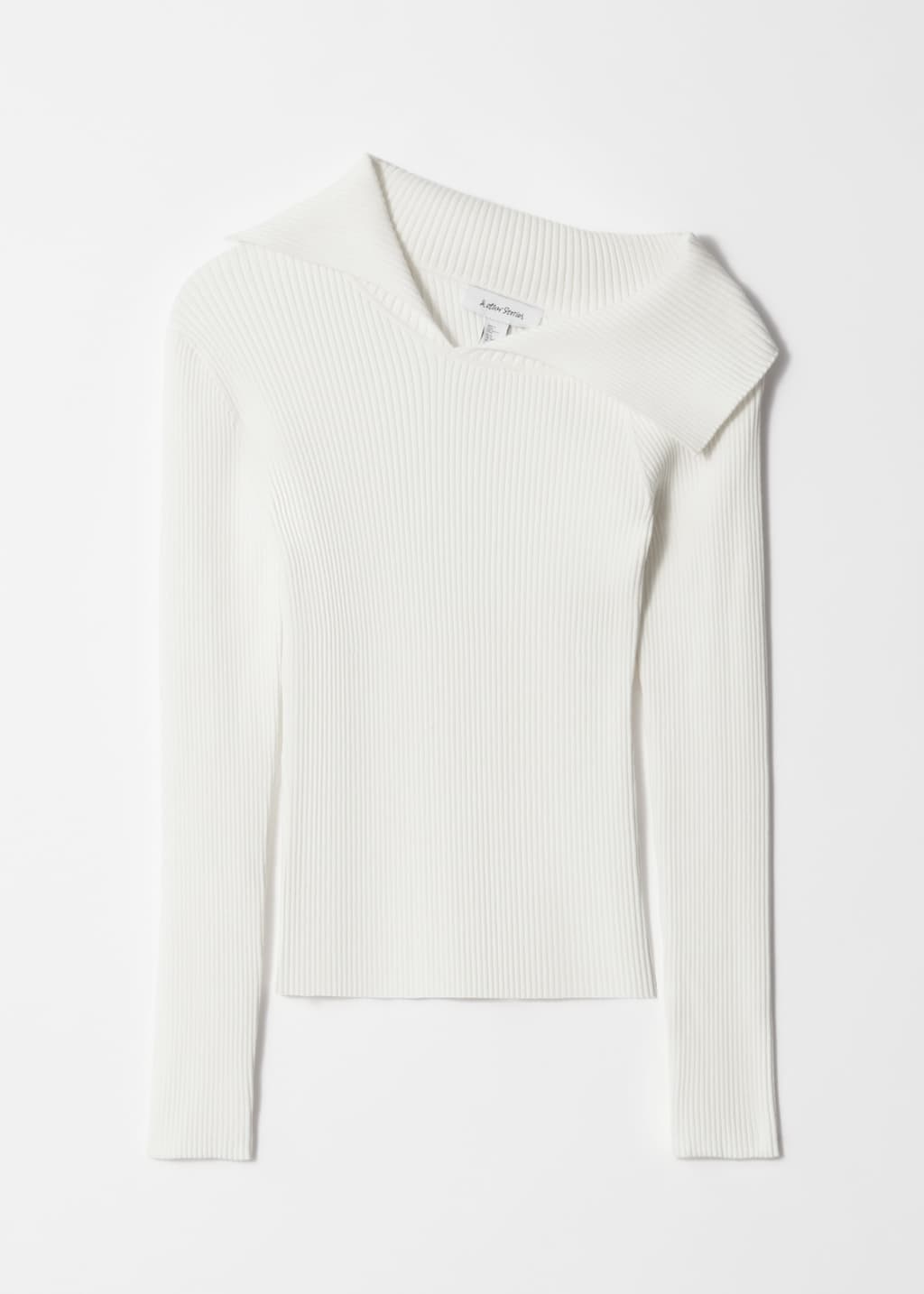 Image of Rib-Knit Off-Shoulder Top