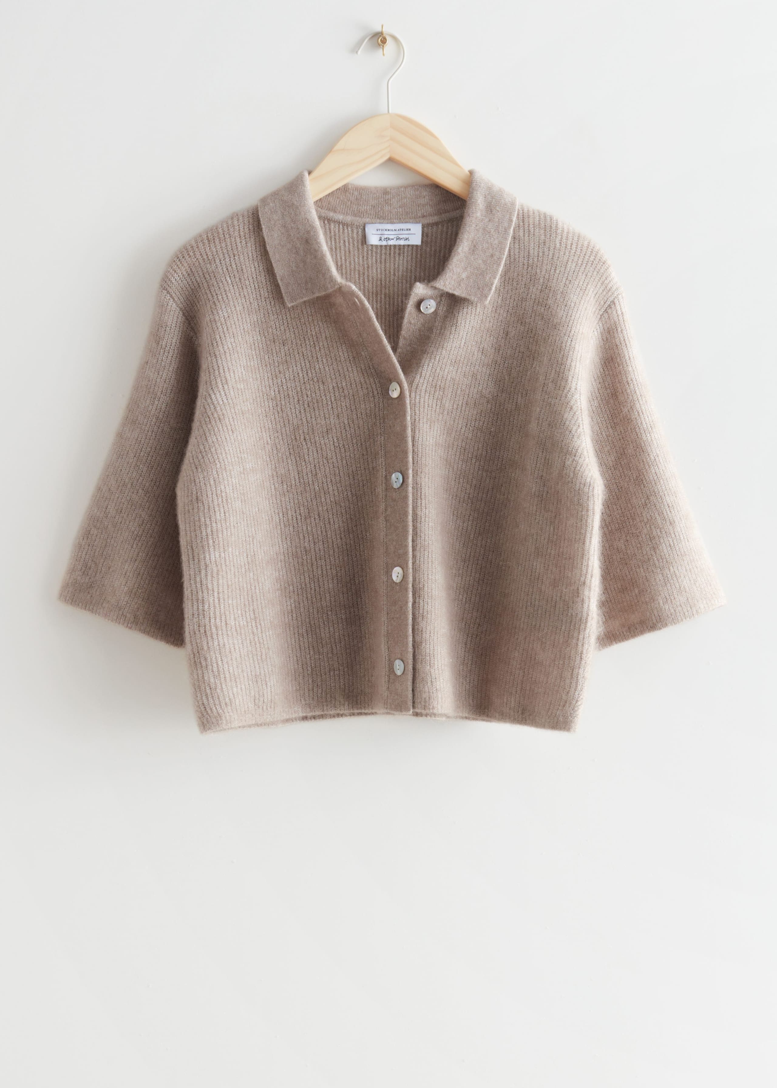 Cropped Boxy Cardigan - Mole - Still Life