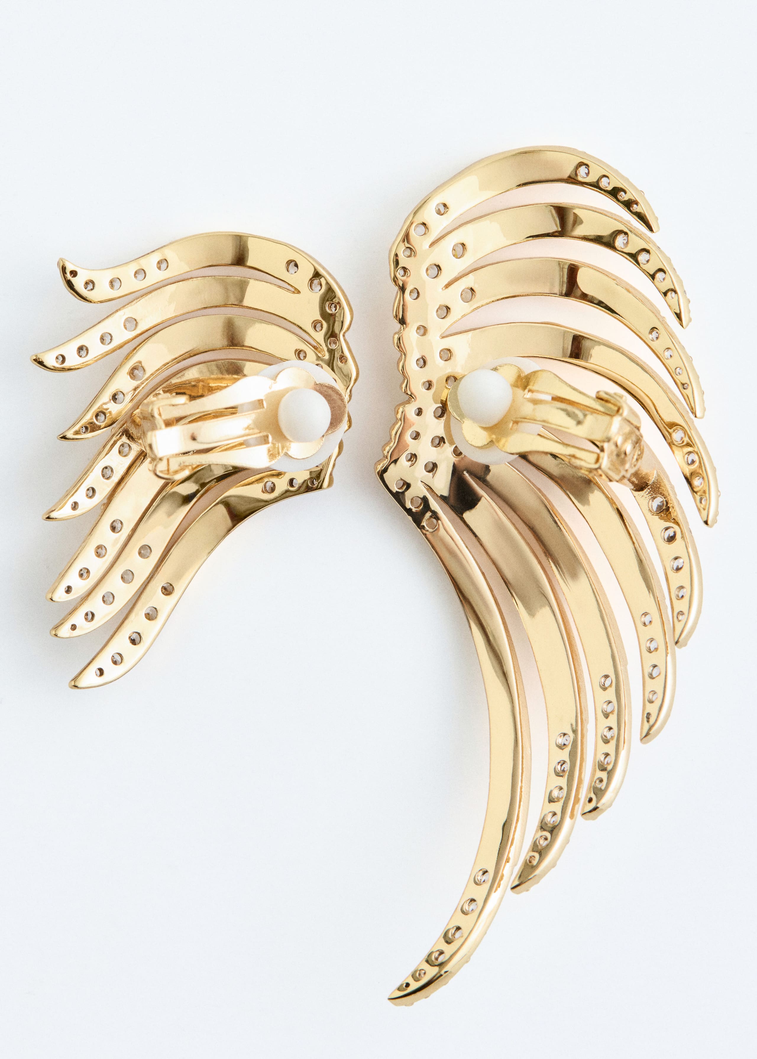 Image of Multi Wire Crystal Cuff Earrings