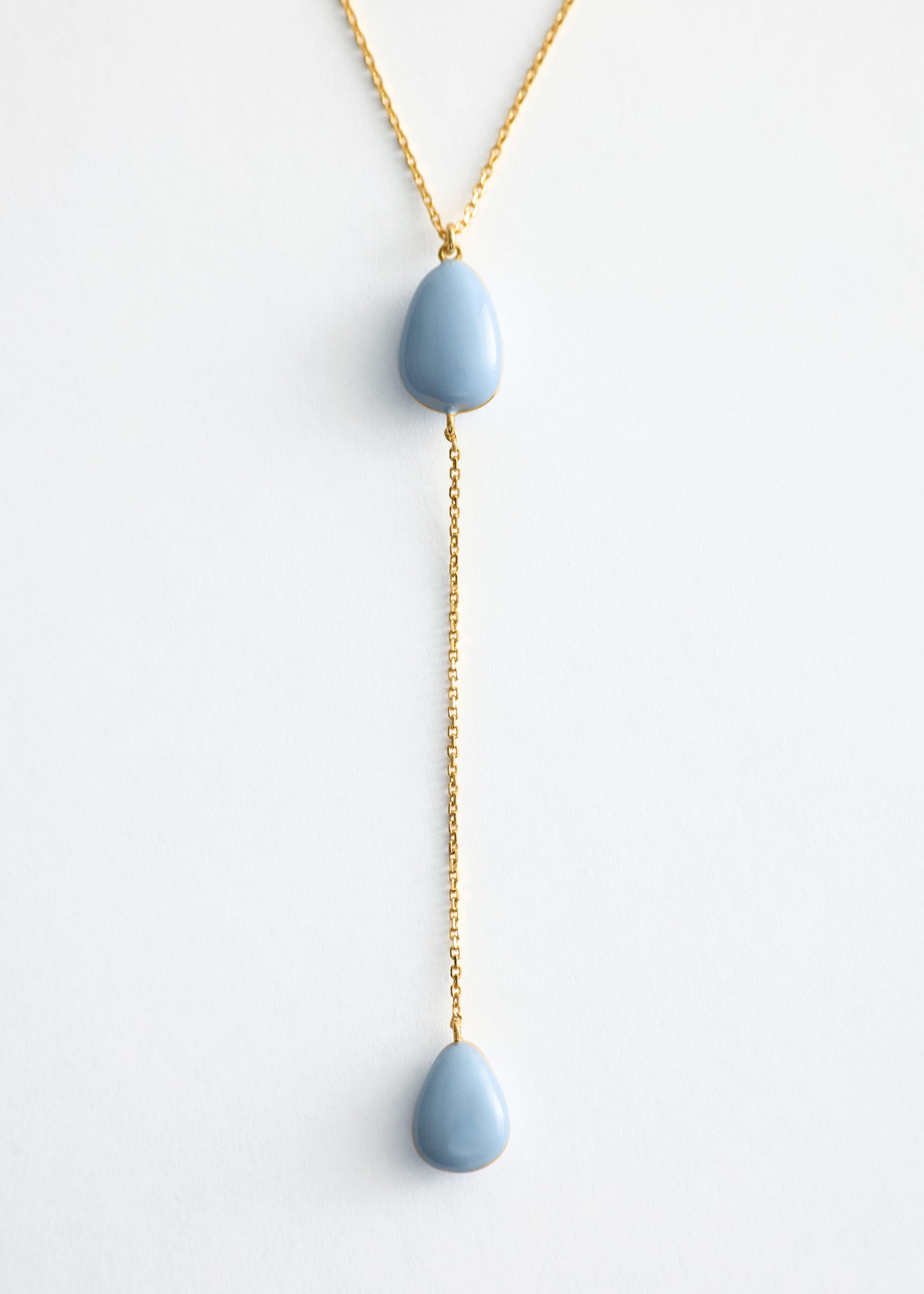 Long Pendant Necklace - Green/Gold - Still Life