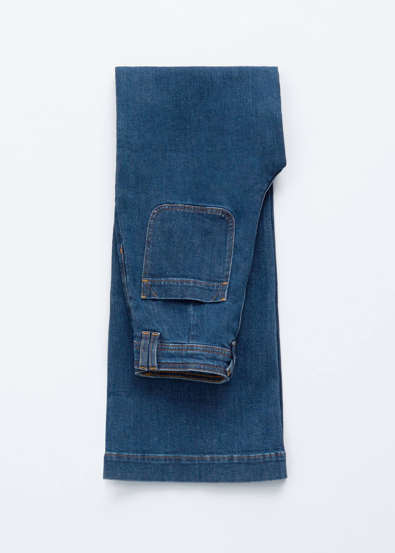 Ausgestellte Jeans mit hohem Bund - Blau/Mittelblaue Waschung - 5
