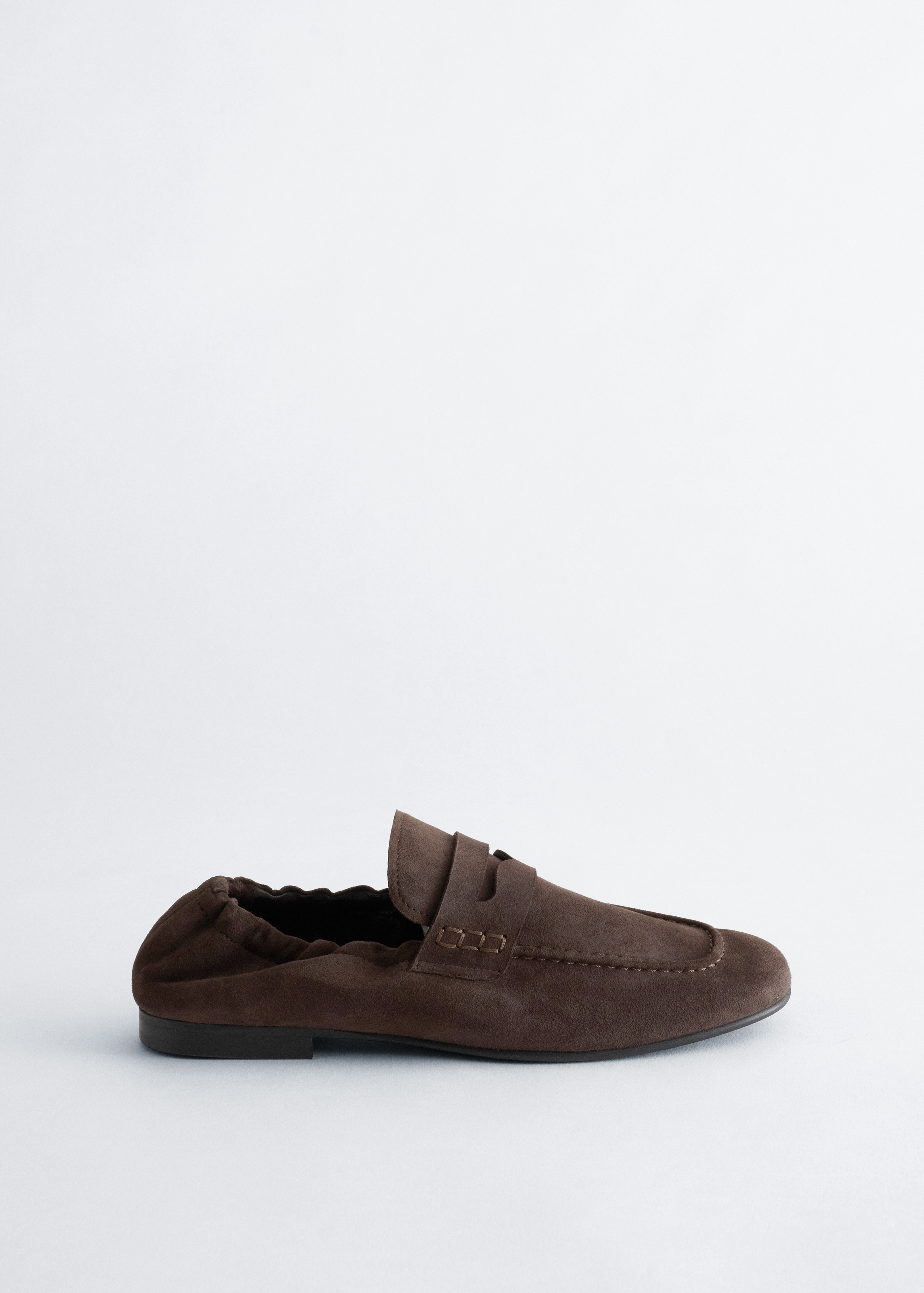 Mocassins froncés - Marron foncé/Cognac