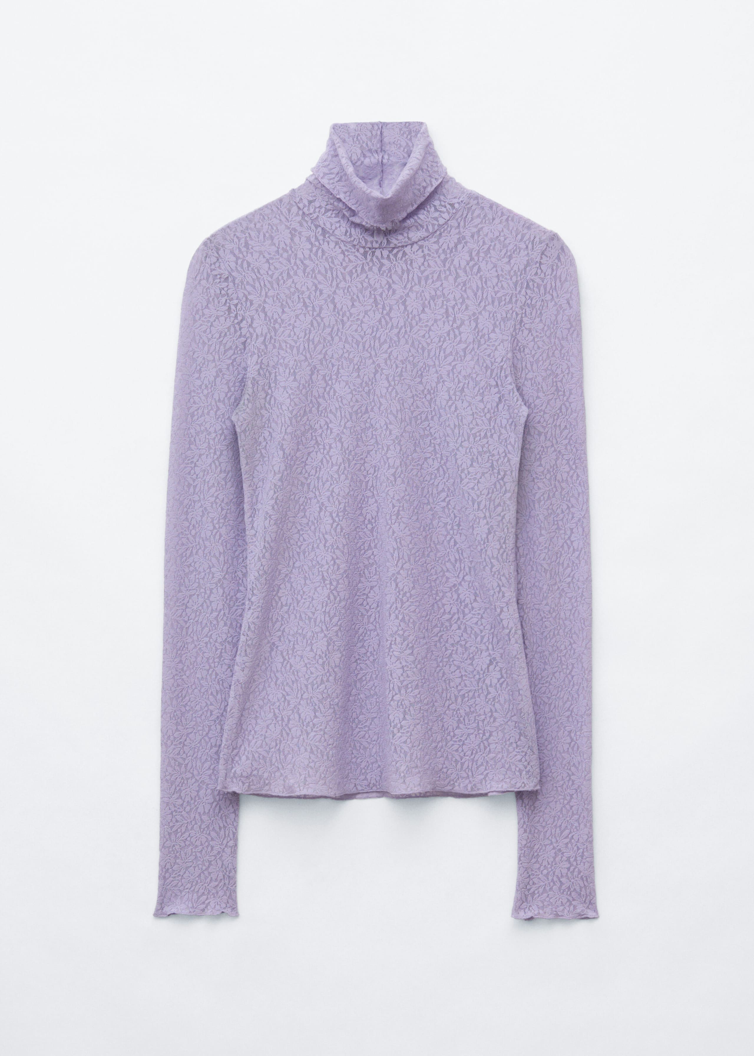 Lace Turtleneck Top - Lilac - Still Life
