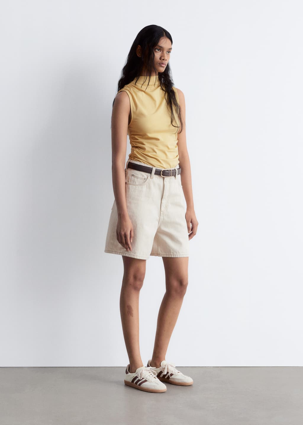 Image of Sleeveless Mock-Neck Top