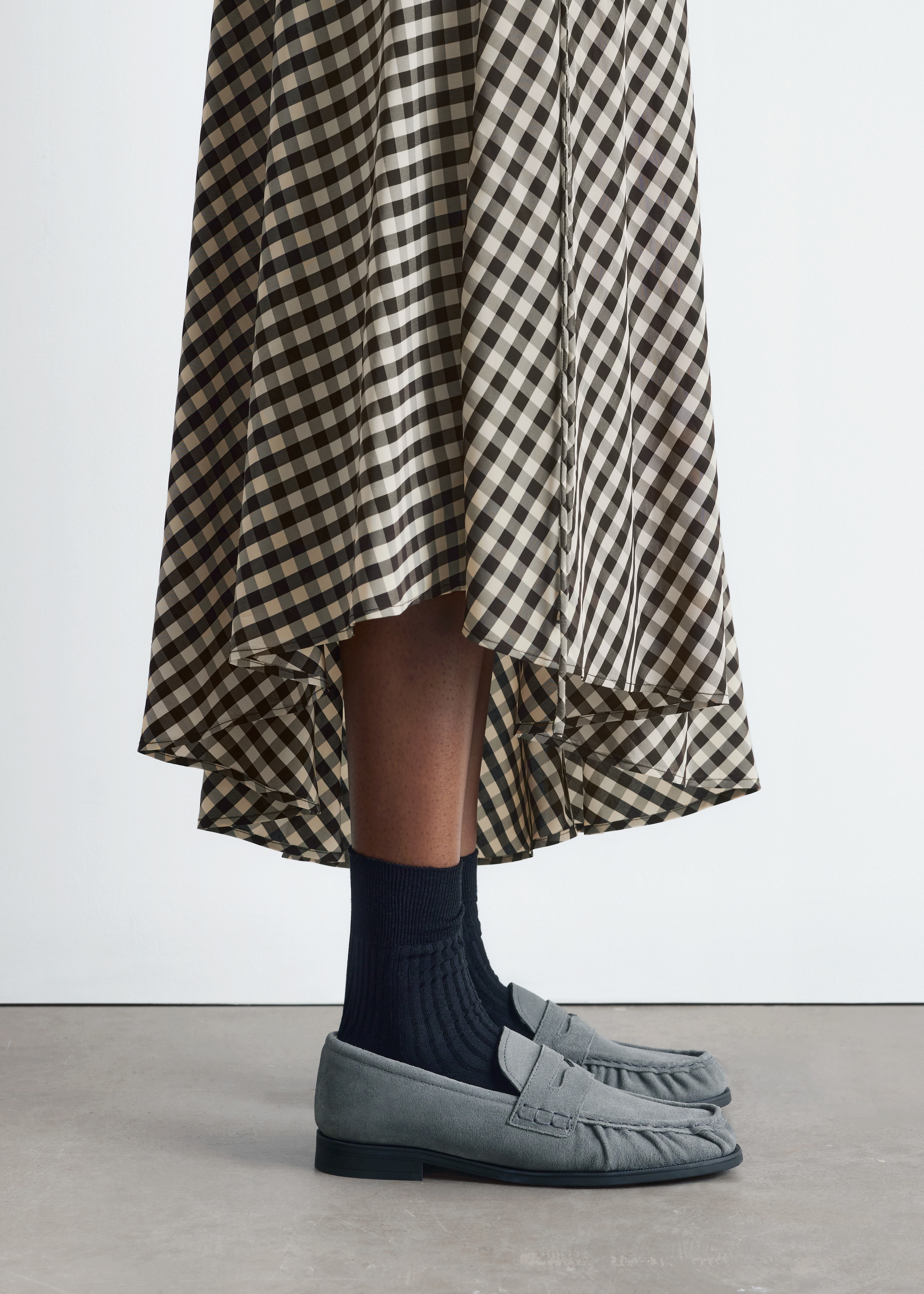 Penny-loafers - Lys grå/Svart/Brun