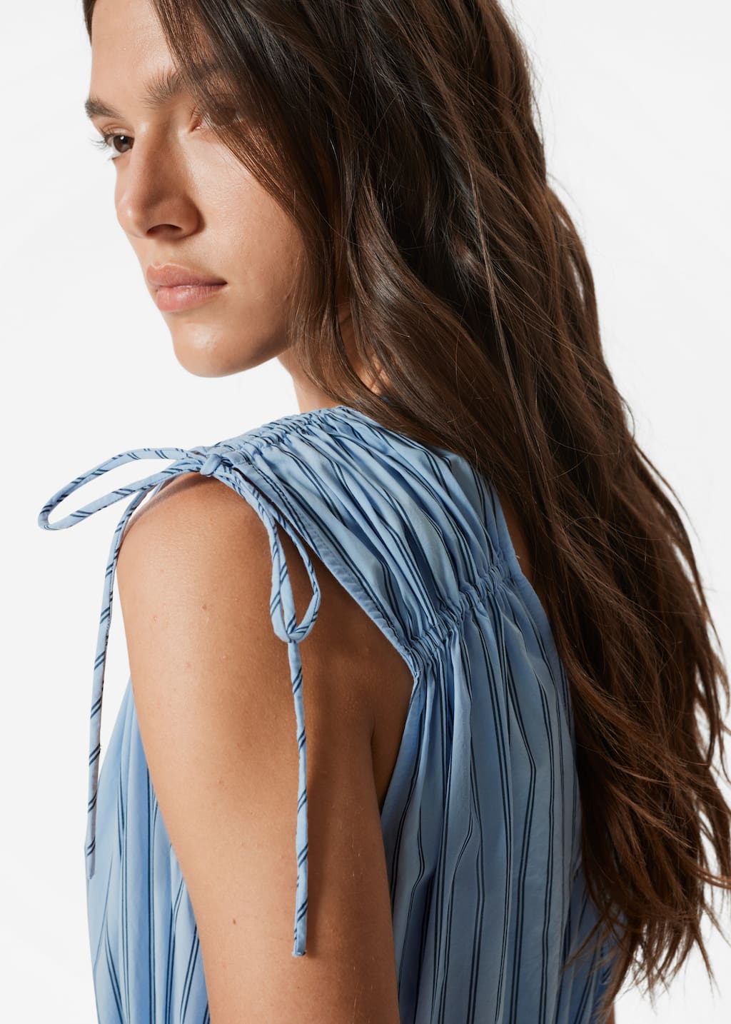Robe midi à nouer - Jaune - Lookbook