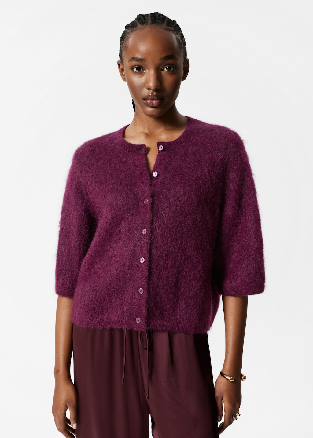 Image of Knitted Mohair-Blend Cardigan