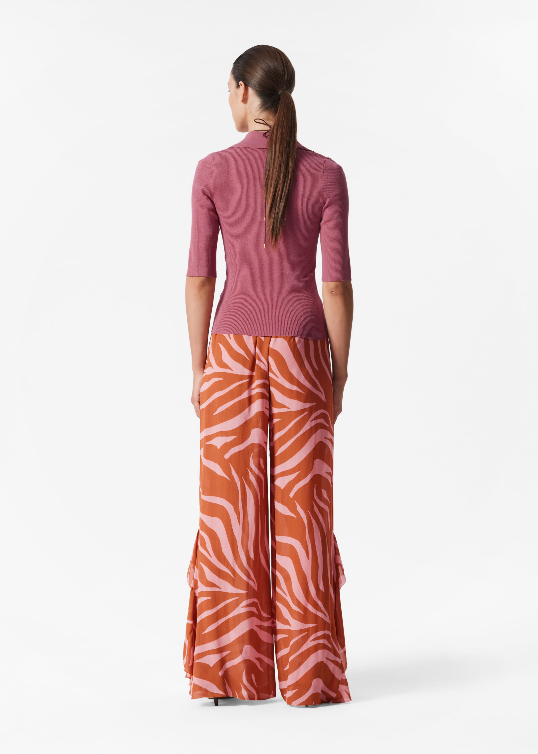 Grösseres Bild ansehen: Kurzarmoberteil mit Kragen - Dark Pink - DAMEN | H&M CH 4