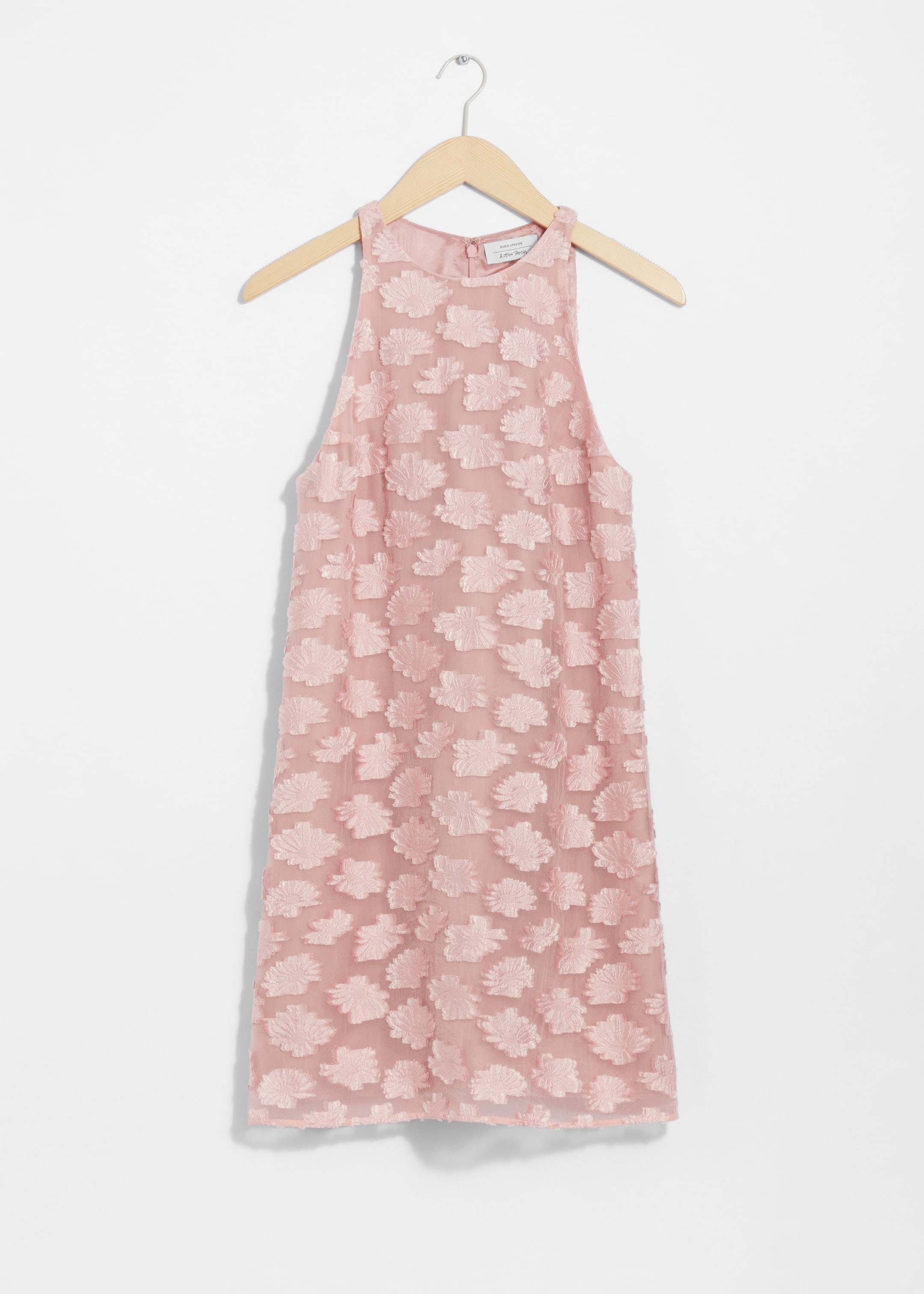 Visa större bild: Ärmlös miniklänning i jacquard - Rosa - DAM | H&M SE 1