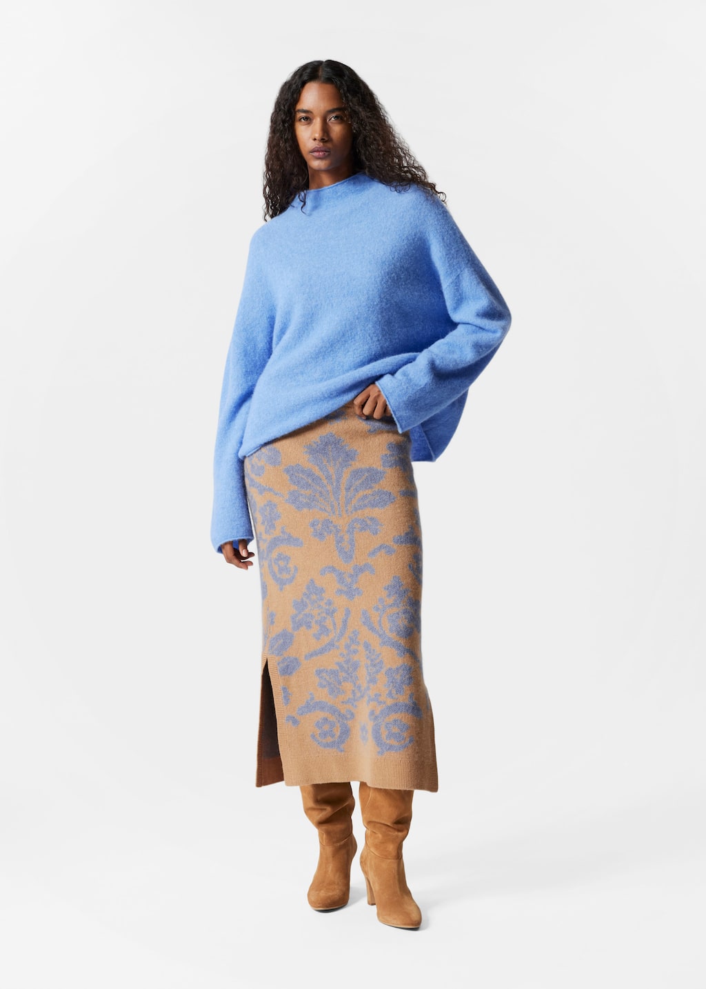 Image of Knitted Jacquard Skirt