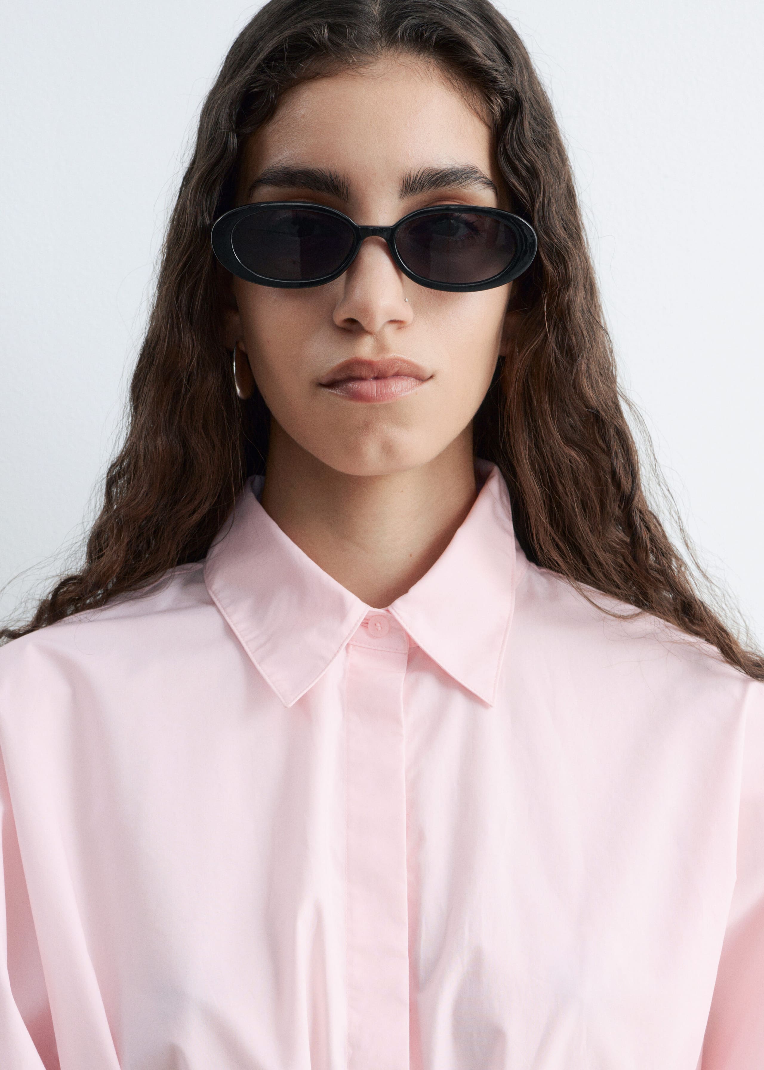 Image of Cotton Poplin Drawstring Shirt