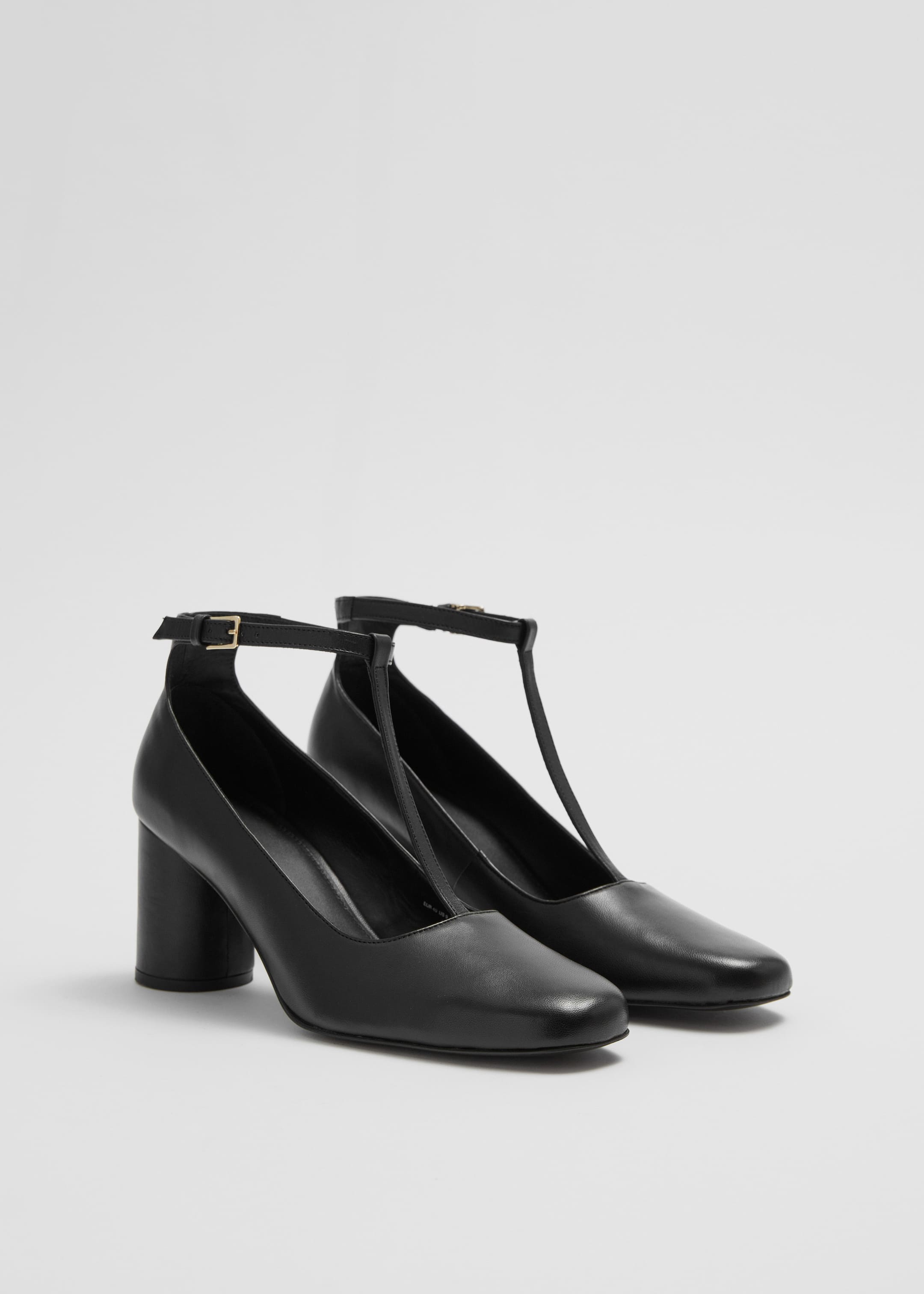 Grotere afbeelding bekijken: Leren pumps met T-vormige band - Zwart - DAMES | H&M NL 2