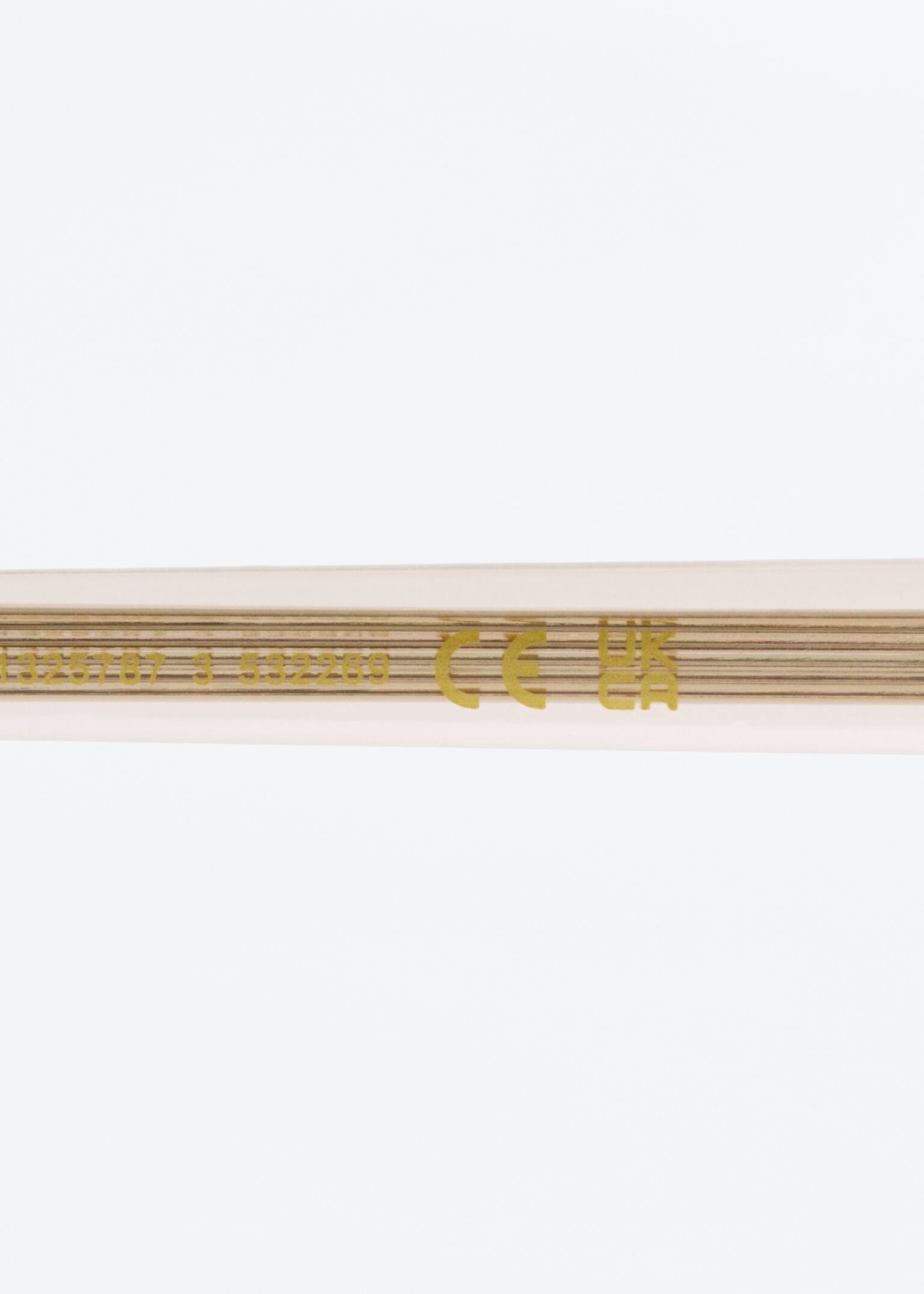 Oversized Aviator Sunglasses - White/Transparent/Brown/Yellow/Dark Brown - 4