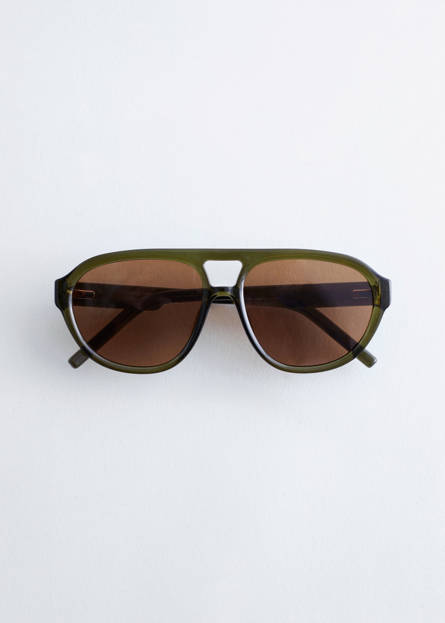 Lunettes de soleil à monture aviateur - Vert/Brun/Éc. tortue brun foncé/Jaune/Brun/Verres lumière bleue - 2