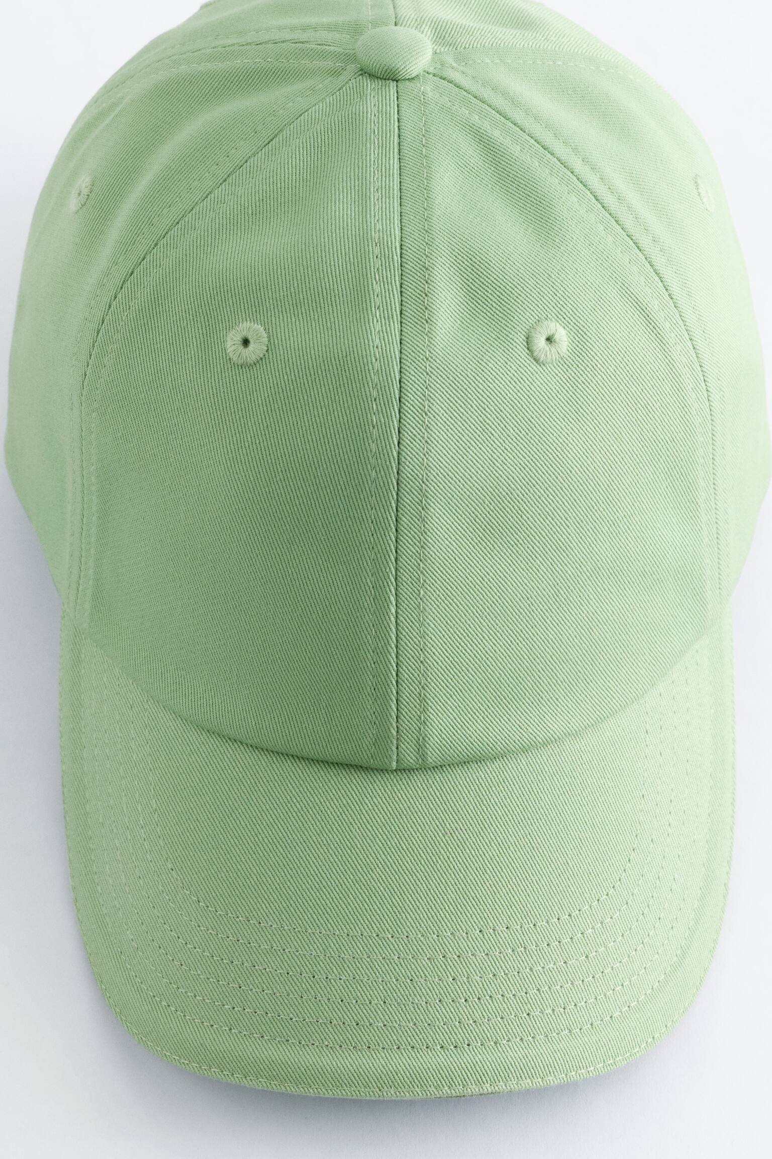 כובע בייסבול עשוי טוויל-כותנה - Green/Dark Brown - 3
