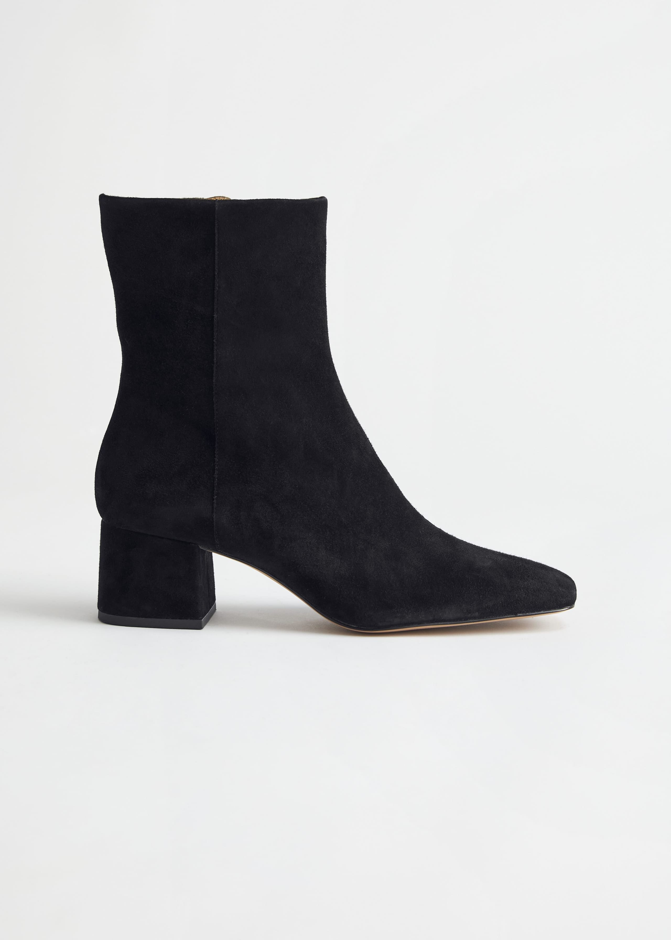 Block Heel Leather Boots - Leather - Natura morta
