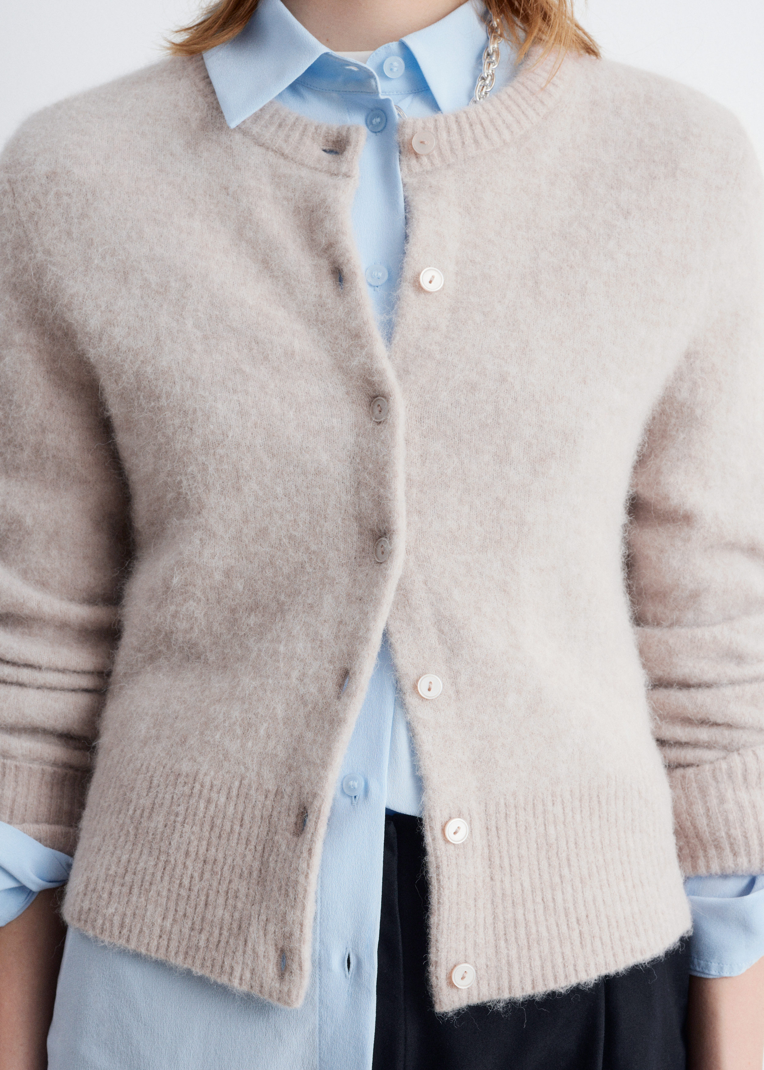 Image of Alpaca-Blend Knit Cardigan