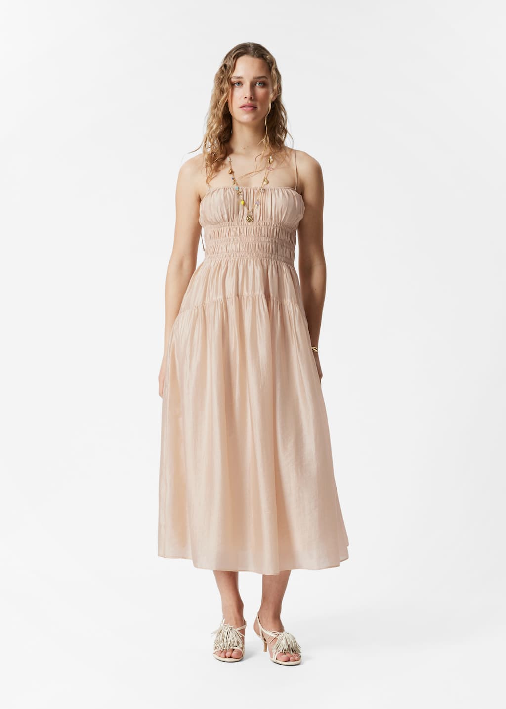Image of Vestido midi fruncido