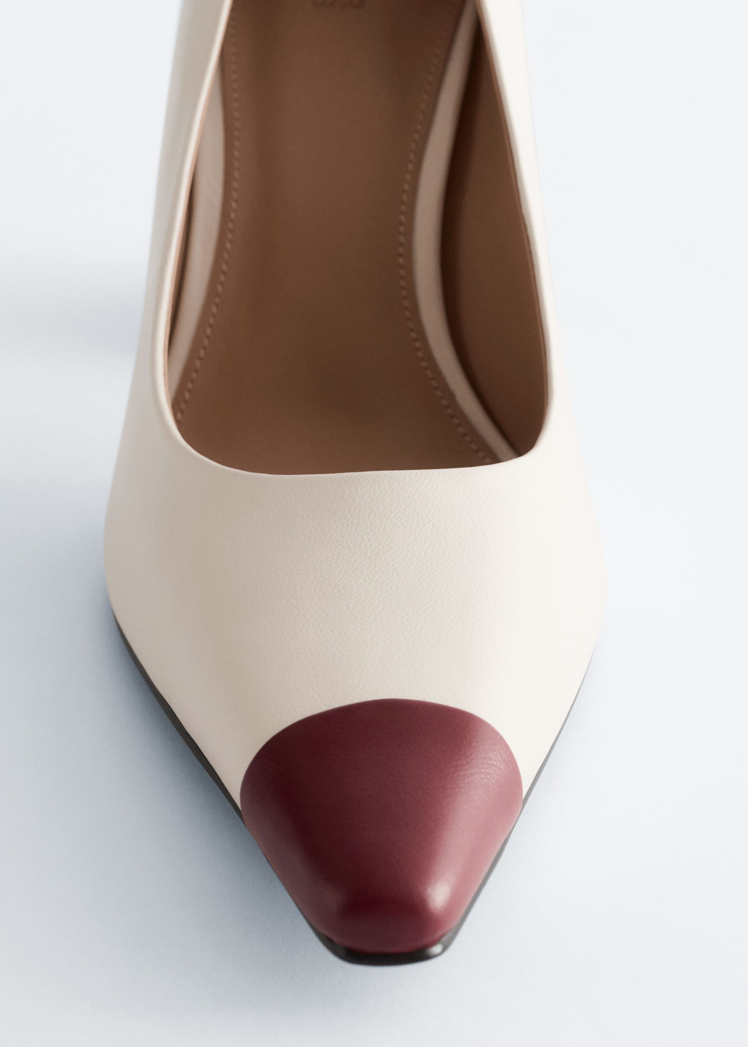 Image of Colour-Blocked Leather Pumps