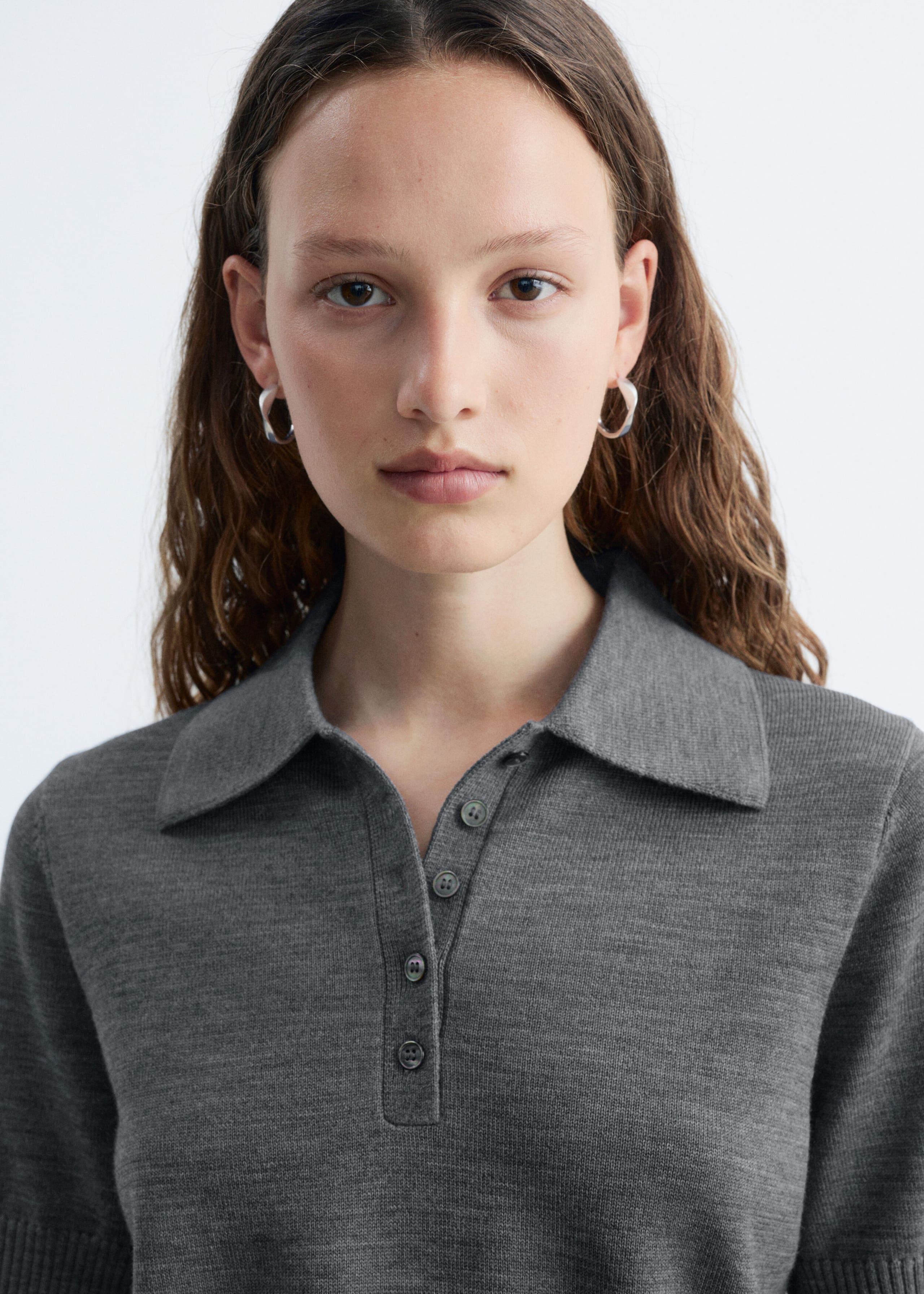 Wool Polo T-Shirt - Light Blue - Lookbook