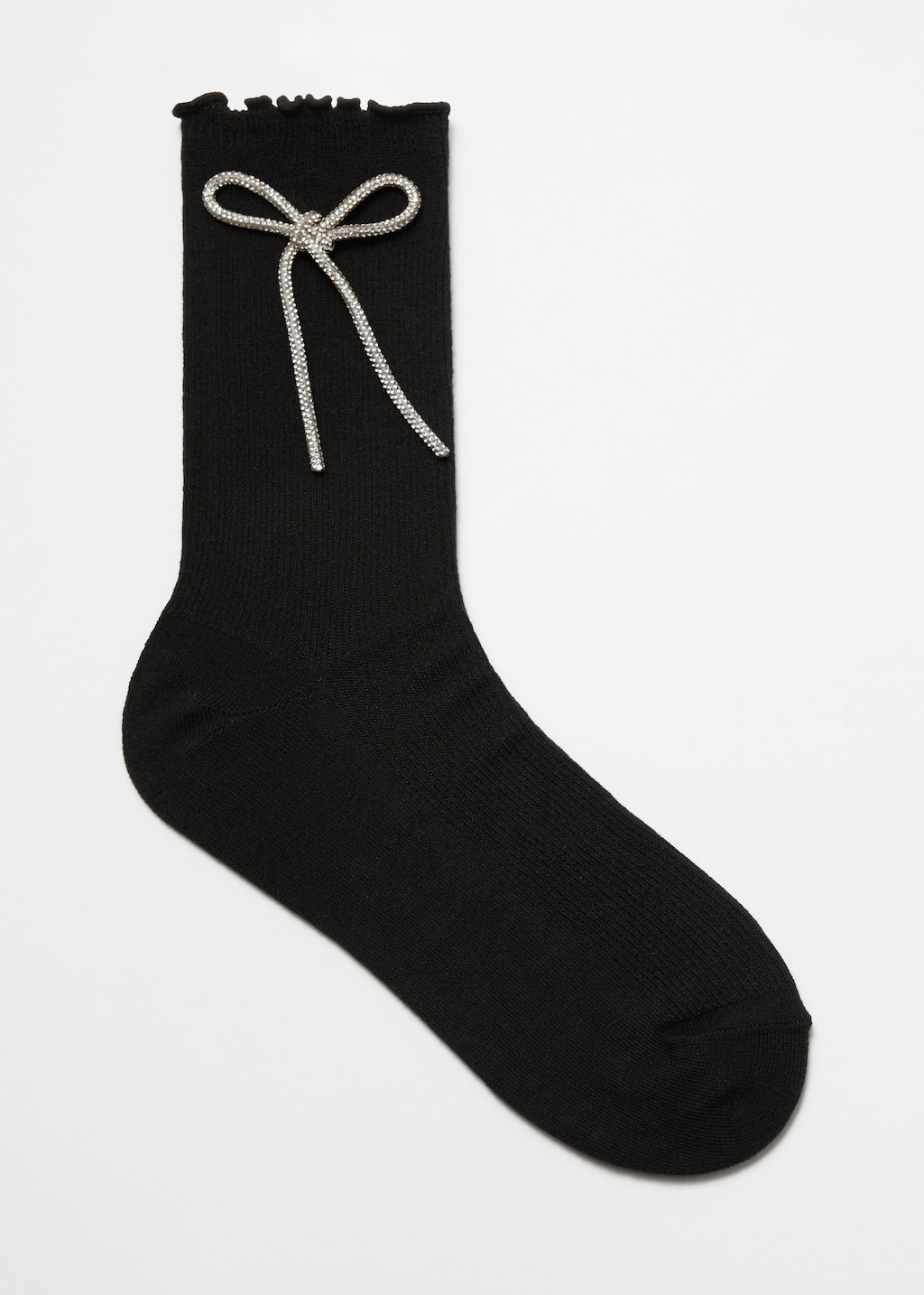 Bow Embellished Socks